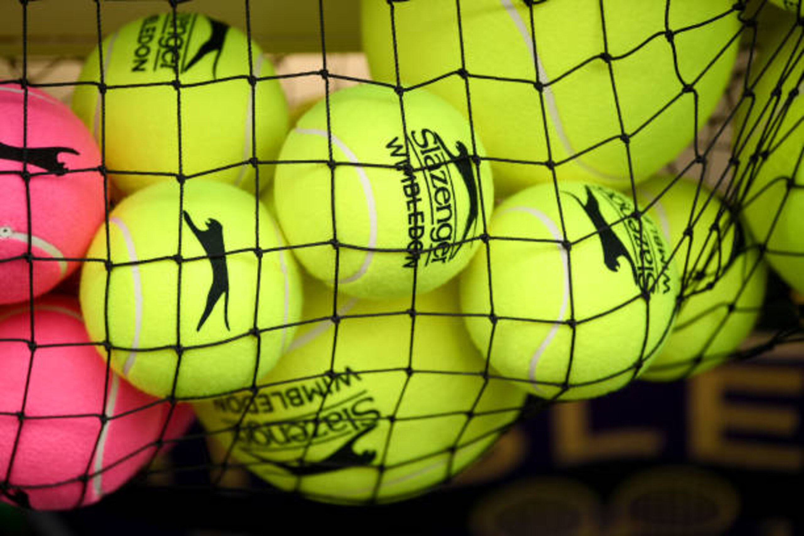 LONDON, ENGLAND - JULY 04: Tennis balls are seen in a bag on day two of the Wimbledon Lawn Tennis Championships at the All England Lawn Tennis and Croquet Club on July 4, 2017 in London, England.  (Photo by Shaun Botterill/Getty Images)