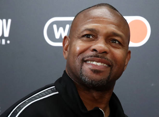 KRASNOGORSK, MOSCOW REGION, RUSSIA - FEBRUARY 19, 2021: American former professional boxer Roy Jones Jr attends a weigh-in ceremony at Vegas City Hall on the eve of the Winline Boxing Night. Valery Sharifulin/TASS
 (Photo by Valery Sharifulin\TASS via Getty Images)
