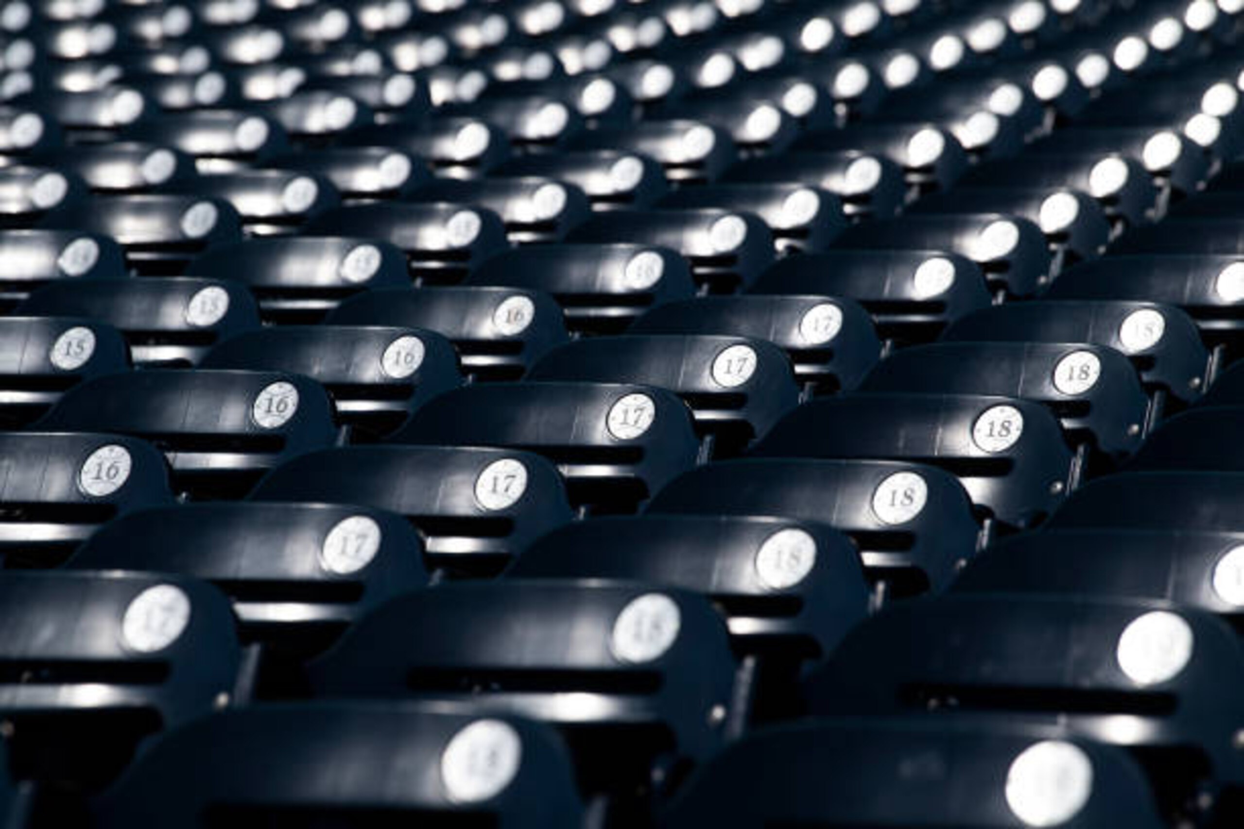 UNITED STATES - MARCH 30: Rows of seats are seen during a media tour of Nationals Park to explain the health and safety protocols implemented due to the ongoing coronavirus pandemic on Tuesday, March 30, 2021. Major League Baseball Opening Day is on Thursday, April 1. (Photo By Tom Williams/CQ-Roll Call, Inc via Getty Images) UNITED STATES - MARCH 30: Rows of seats are seen during a media tour of Nationals Park to explain the health and safety protocols implemented due to the ongoing coronavirus pandemic on Tuesday, March 30, 2021. Major League Baseball Opening Day is on Thursday, April 1. (Photo By Tom Williams/CQ-Roll Call, Inc via Getty Images)