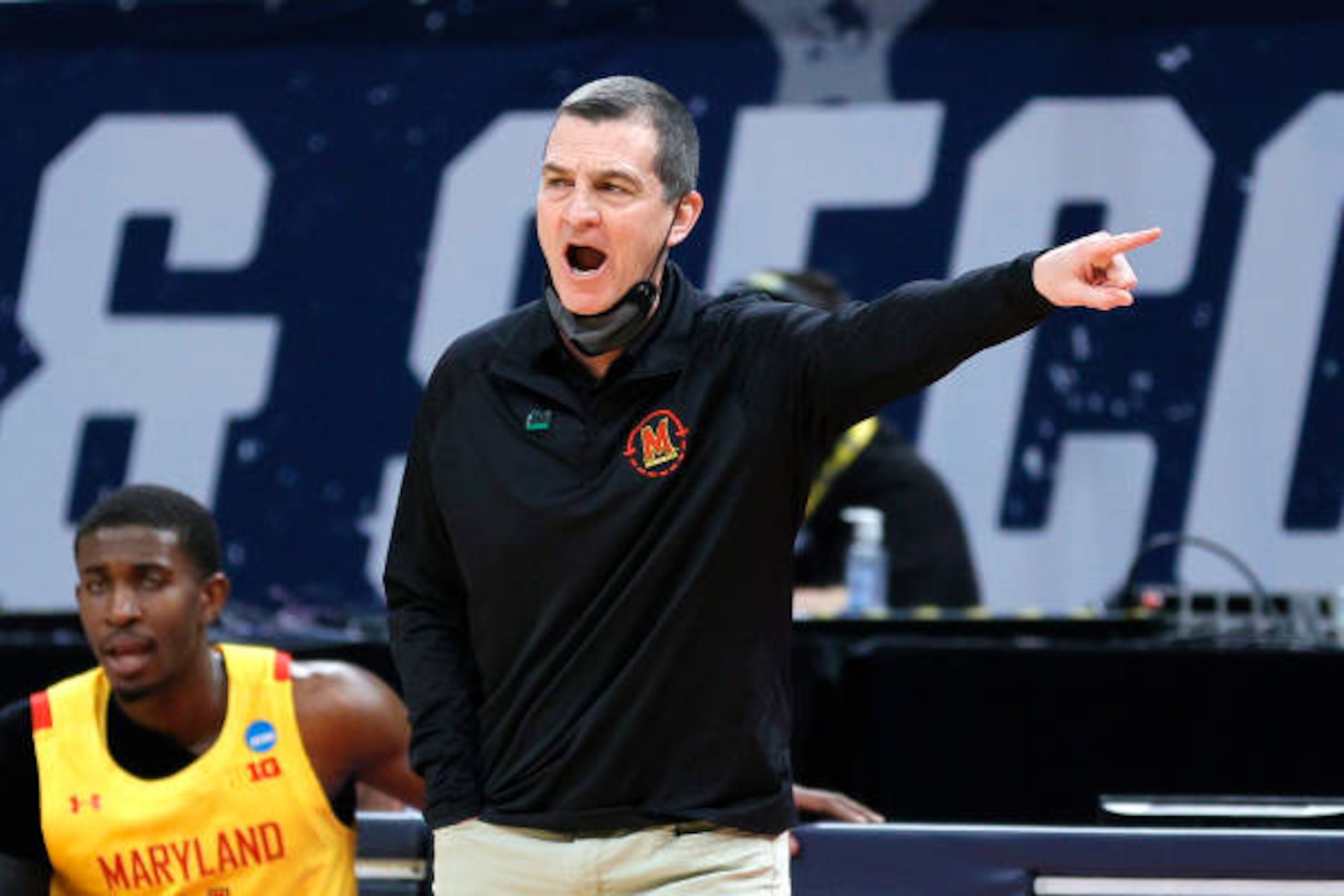 INDIANAPOLIS, INDIANA - MARCH 22: Head coach Mark Turgeon of the Maryland Terrapins reacts in the first half against the Alabama Crimson Tide in the second round game of the 2021 NCAA Men's Basketball Tournament at Bankers Life Fieldhouse on March 22, 2021 in Indianapolis, Indiana. (Photo by Sarah Stier/Getty Images) INDIANAPOLIS, INDIANA - MARCH 22: Head coach Mark Turgeon of the Maryland Terrapins reacts in the first half against the Alabama Crimson Tide in the second round game of the 2021 NCAA Men's Basketball Tournament at Bankers Life Fieldhouse on March 22, 2021 in Indianapolis, Indiana. (Photo by Sarah Stier/Getty Images)