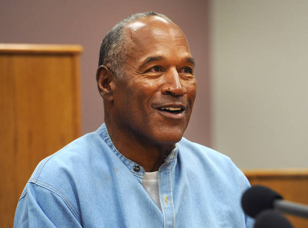 Former professional football player O.J. Simpson speaks during a parole hearing at Lovelock Correctional Center in Lovelock, Nevada, U.S., on Thursday, July 20, 2017. Simpson has been granted parole nine years into a 33-year sentence and could be released as soon as Oct. 1. Photographer: Jason Bean/Pool via Bloomberg