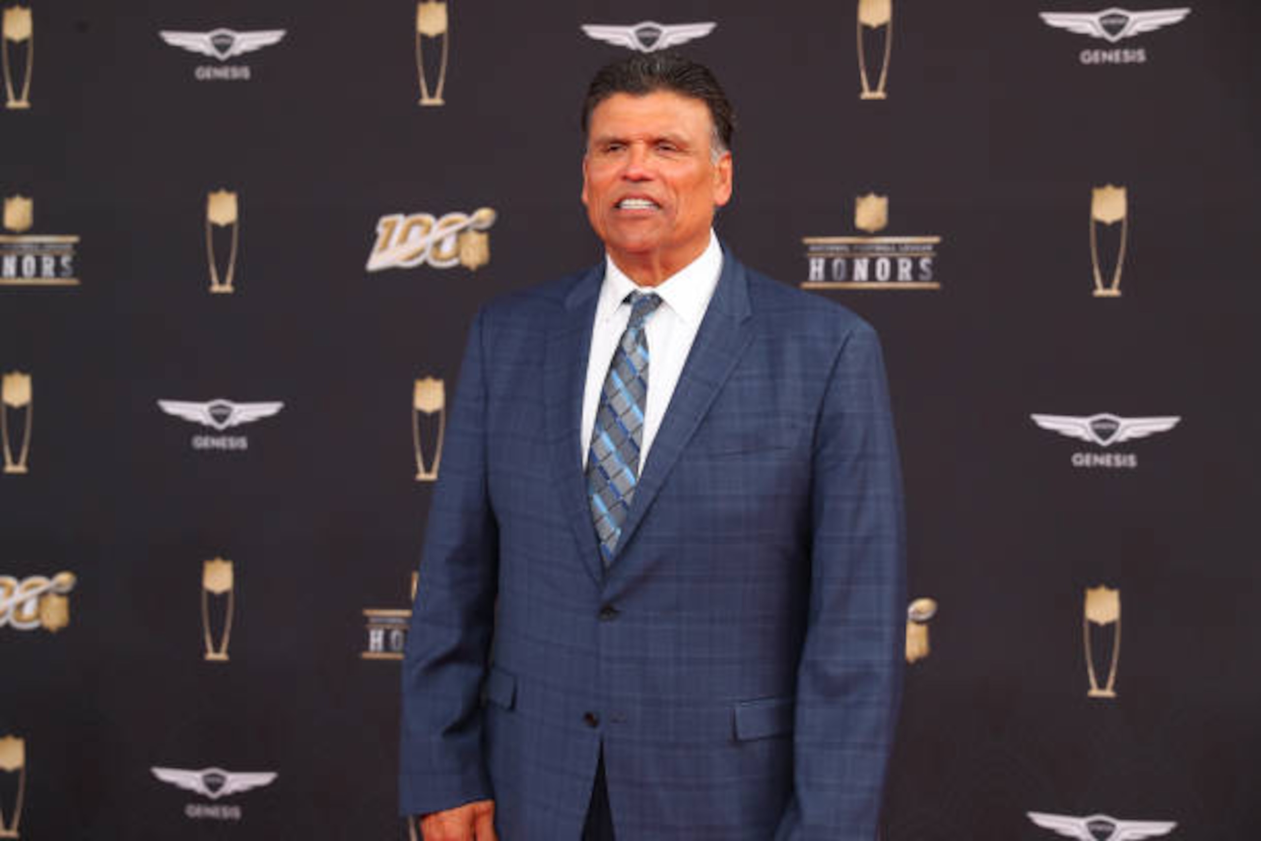 MIAMI, FL - FEBRUARY 01:  NFL Hall of Famer Anthony Munoz poses prior to the NFL Honors on February 1, 2020 at the Adrienne Arsht Center in Miami, FL.   (Photo by Rich Graessle/PPI/Icon Sportswire via Getty Images)