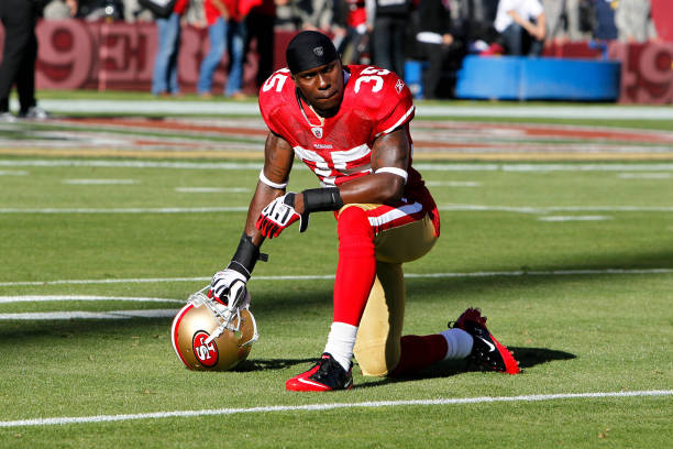 20 September 2010: San Francisco 49ers cornerback Phillip Adams #35 during the NFL regular season game between the New Orleans Saints and the San Francisco 49ers at Candlestick Park in San Francisco, CA.
