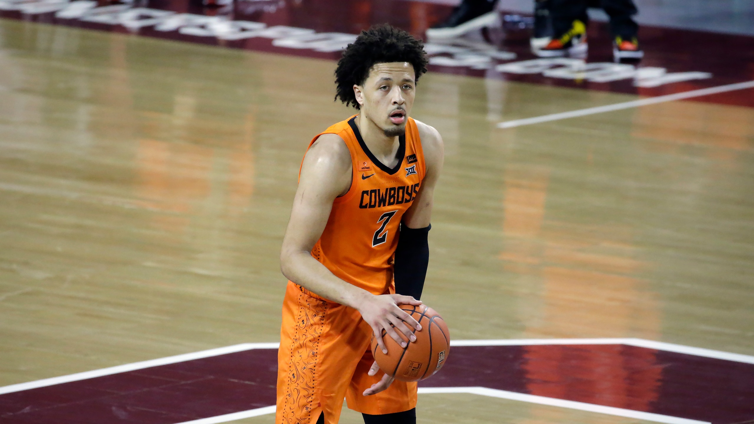 Oklahoma State guard Cade Cunningham (2) during the first half of an NCAA college basketball game against Oklahoma, Saturday, Feb. 27, 2021, in Norman, Okla. (AP Photo/Garett Fisbeck) Oklahoma State guard Cade Cunningham (2) during the first half of an NCAA college basketball game against Oklahoma, Saturday, Feb. 27, 2021, in Norman, Okla. (AP Photo/Garett Fisbeck)