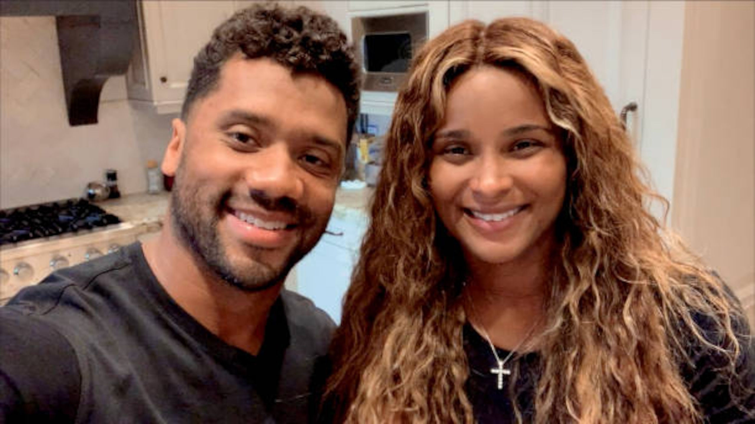 UNSPECIFIED - JUNE 24: In this screengrab, (L-R) Russell Wilson and Ciara speak during All In WA: A Concert For COVID-19 Relief on June 24, 2020 in Washington. (Photo by Getty Images/Getty Images for All In WA)