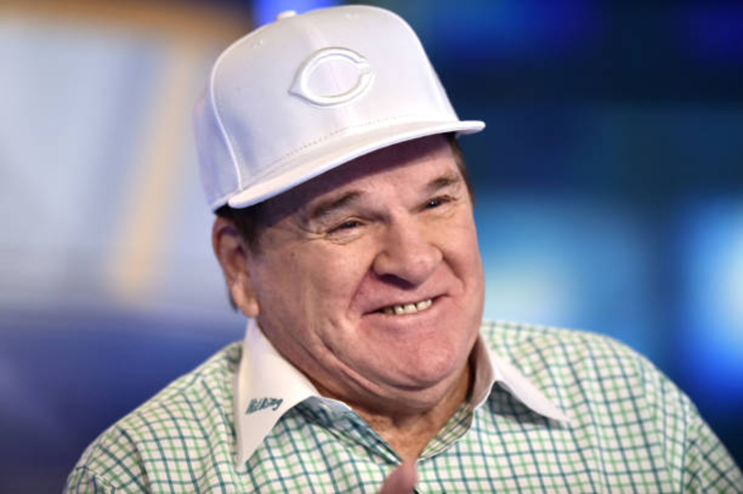 NEW YORK, NY - JUNE 05:  (EXCLUSIVE COVERAGE) Baseball legend Pete Rose visits Stuart Varney's 'Varney & Co.' at Fox Business Network Studios on June 5, 2019 in New York City.  (Photo by Steven Ferdman/Getty Images)