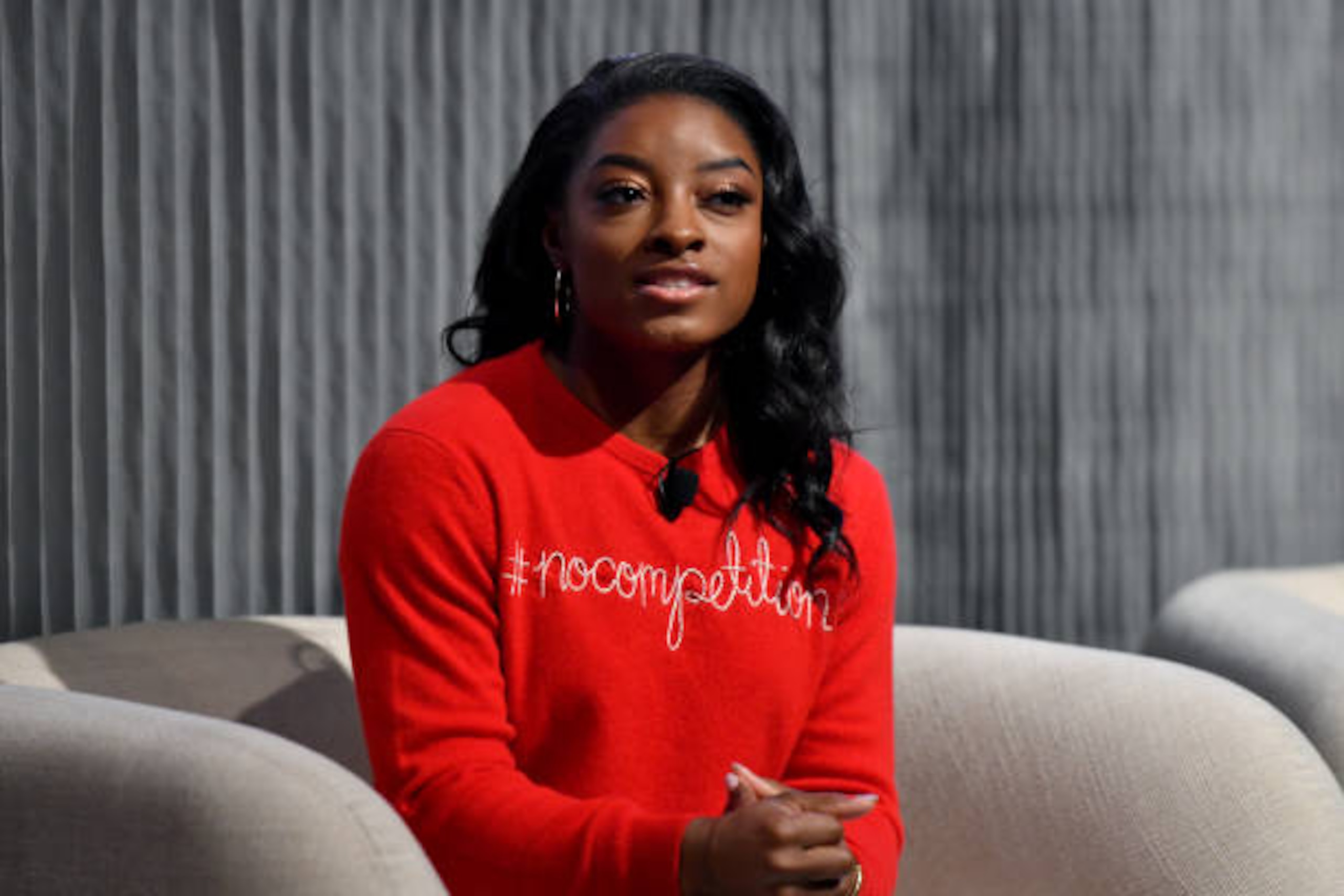 NEW YORK, NEW YORK - MARCH 04: SK-II and Simone Biles Reveal ?VS? Series Teaser Film For Beauty Is #NOCOMPETITION at Crosby Street Hotel on March 04, 2020 in New York City. (Photo by Craig Barritt/Getty Images for SK-II) NEW YORK, NEW YORK - MARCH 04: SK-II and Simone Biles Reveal ?VS? Series Teaser Film For Beauty Is #NOCOMPETITION at Crosby Street Hotel on March 04, 2020 in New York City. (Photo by Craig Barritt/Getty Images for SK-II)