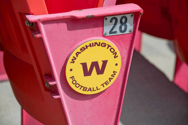 LANDOVER, MD - SEPTEMBER 13: Washington Football Team logo adorns the seats during the game between the Washington Football Team  and the Philadelphia Eagles on September 13, 2020 at FedEx Field in Landover, MD. (Photo by Andy Lewis/Icon Sportswire via Getty Images)