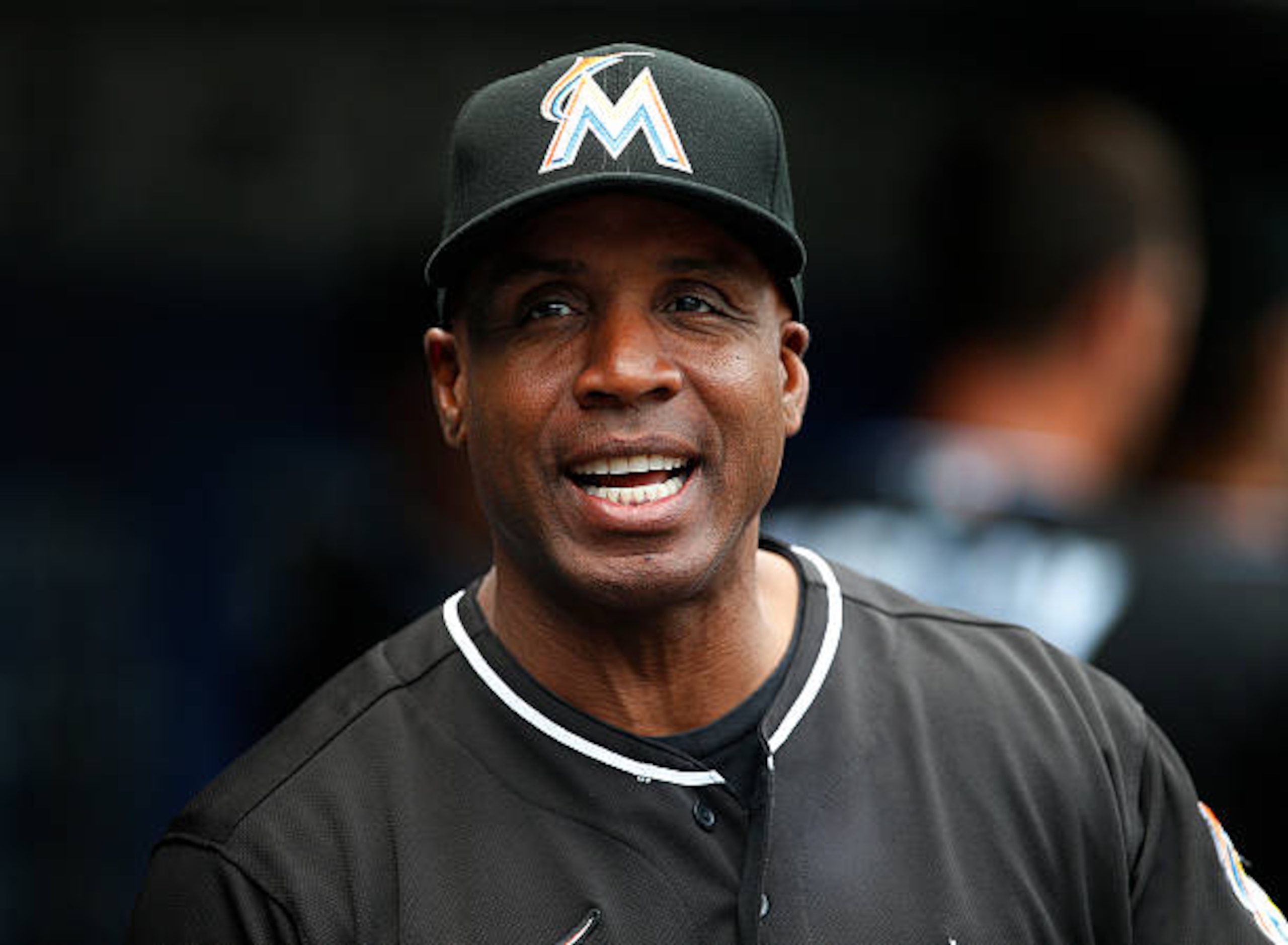 NEW YORK, NY - JULY 06: Hitting coach Barry Bonds #25 of the Miami Marlins before a game against the New York Mets at Citi Field on July 6, 2016 in the Flushing neighborhood of the Queens borough of New York City. (Photo by Rich Schultz/Getty Images)