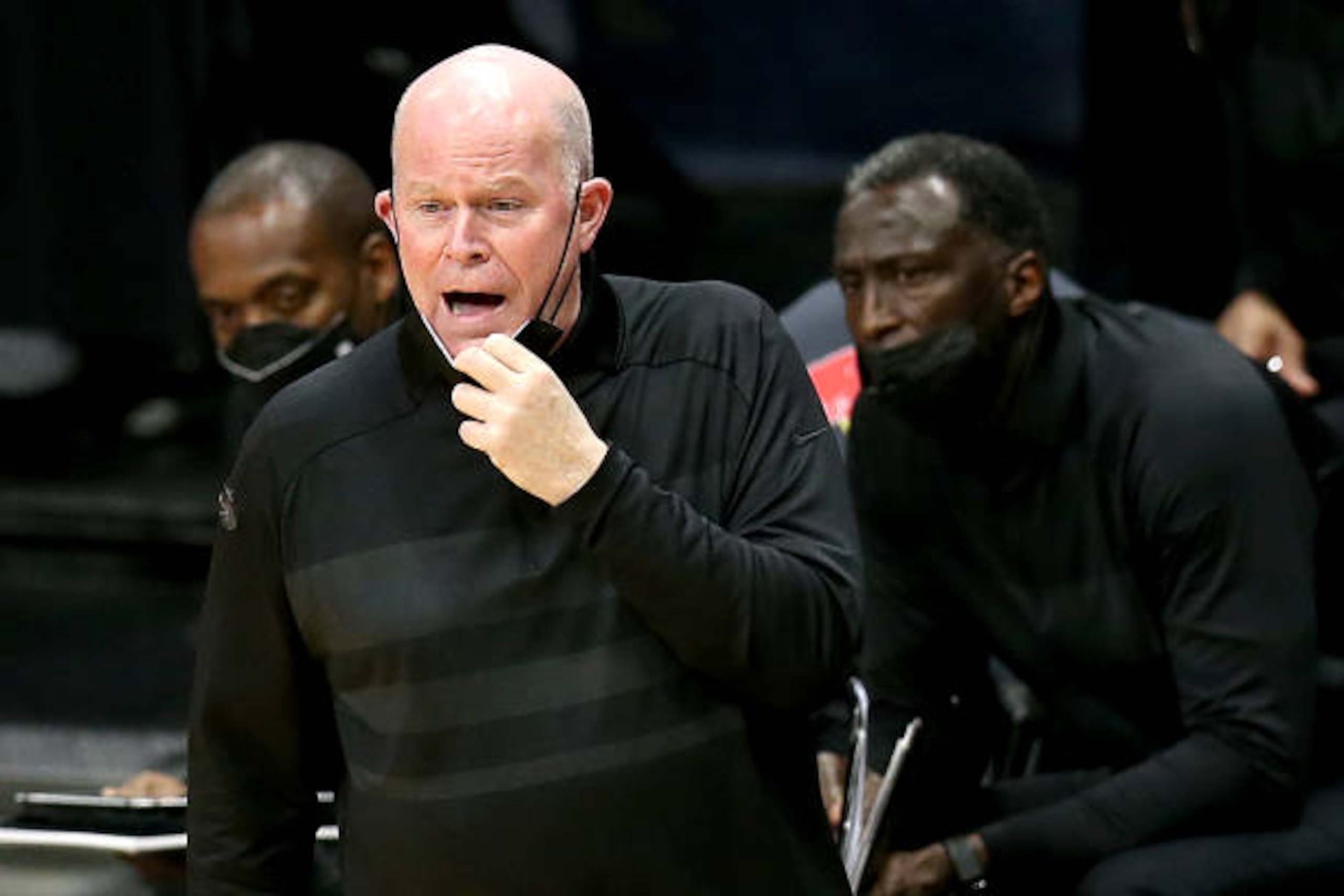 NEW ORLEANS, LOUISIANA - APRIL 01: Head coach Steve Clifford of the Orlando Magic reacts to a call during the second quarter an NBA game against the New Orleans Pelicans at Smoothie King Center on April 01, 2021 in New Orleans, Louisiana. NOTE TO USER: User expressly acknowledges and agrees that, by downloading and or using this photograph, User is consenting to the terms and conditions of the Getty Images License Agreement. (Photo by Sean Gardner/Getty Images)