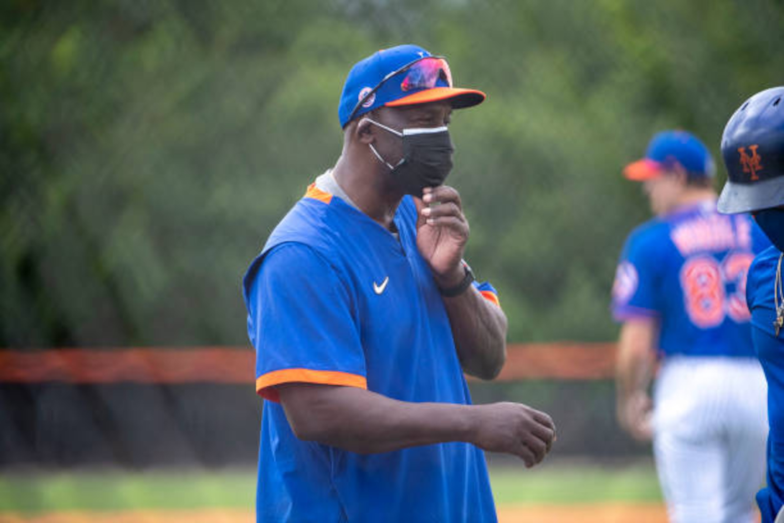 Port St. Lucie, Fla.: New York Mets' hitting coach Chill Davis at a spring training workout in Port St. Lucie, Florida on Feb. 24, 2021. (Alejandra Villa Loarca/Newsday RM via Getty Images)