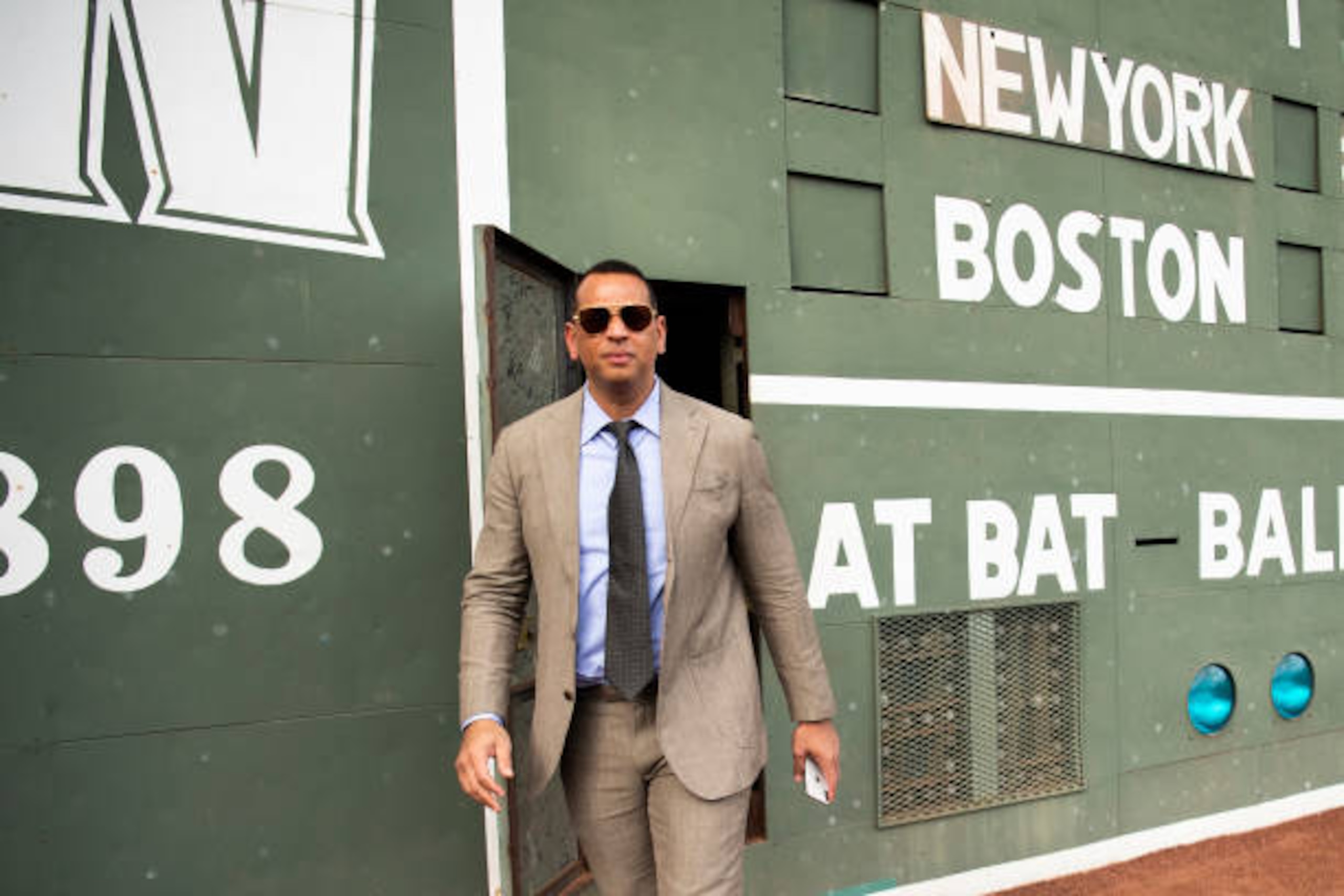 BOSTON, MA - SEPTEMBER 8: ESPN Sunday Night Baseball color commentator Alex Rodriguez exits the Green Monster before a game between the Boston Red Sox and the New York Yankees on September 8, 2019 at Fenway Park in Boston, Massachusetts. (Photo by Billie Weiss/Boston Red Sox/Getty Images) BOSTON, MA - SEPTEMBER 8: ESPN Sunday Night Baseball color commentator Alex Rodriguez exits the Green Monster before a game between the Boston Red Sox and the New York Yankees on September 8, 2019 at Fenway Park in Boston, Massachusetts. (Photo by Billie Weiss/Boston Red Sox/Getty Images)