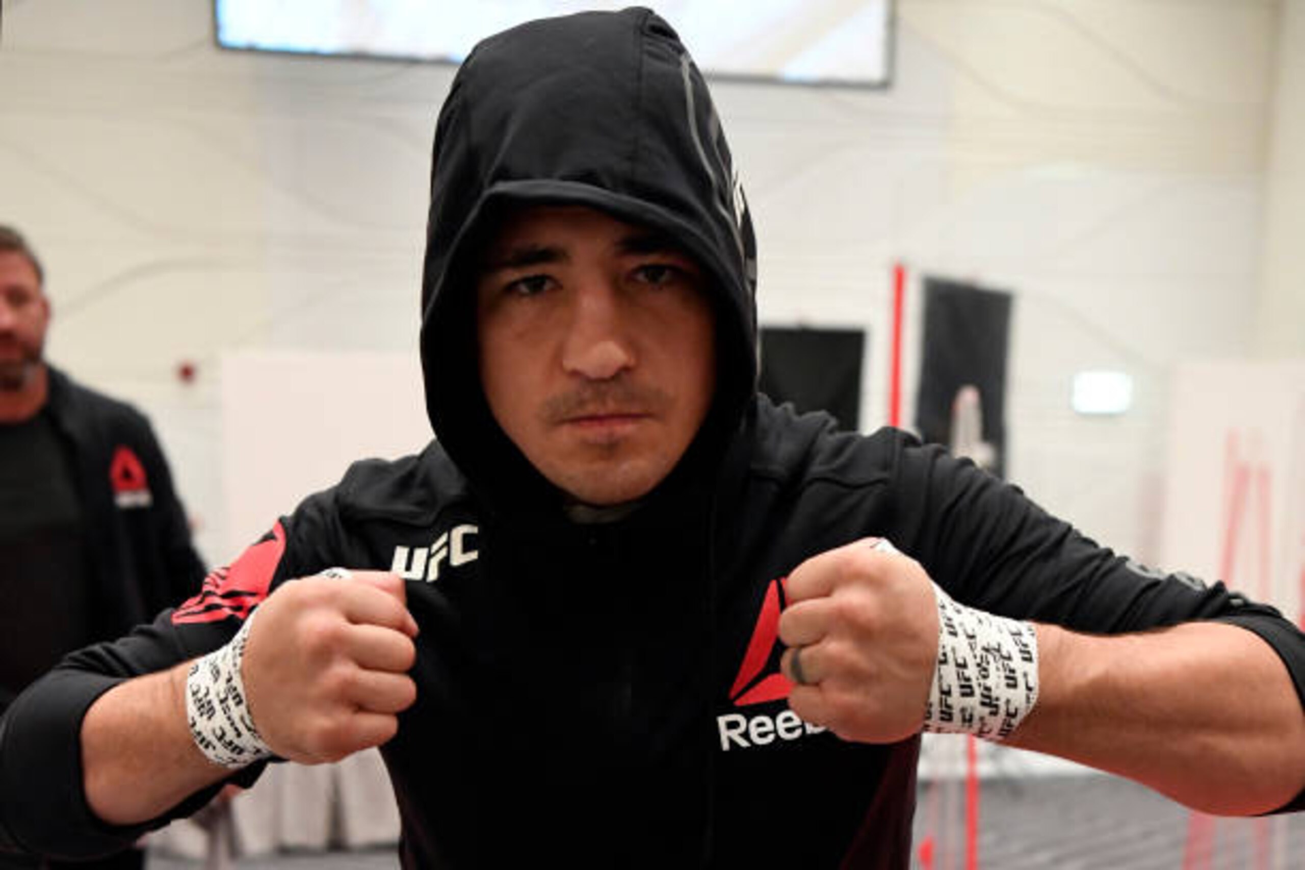ABU DHABI, UNITED ARAB EMIRATES - SEPTEMBER 27: Diego Sanchez warms up backstage during UFC 253 inside Flash Forum on UFC Fight Island on September 27, 2020 in Abu Dhabi, United Arab Emirates. (Photo by Mike Roach/Zuffa LLC via Getty Images) ABU DHABI, UNITED ARAB EMIRATES - SEPTEMBER 27: Diego Sanchez warms up backstage during UFC 253 inside Flash Forum on UFC Fight Island on September 27, 2020 in Abu Dhabi, United Arab Emirates. (Photo by Mike Roach/Zuffa LLC via Getty Images)