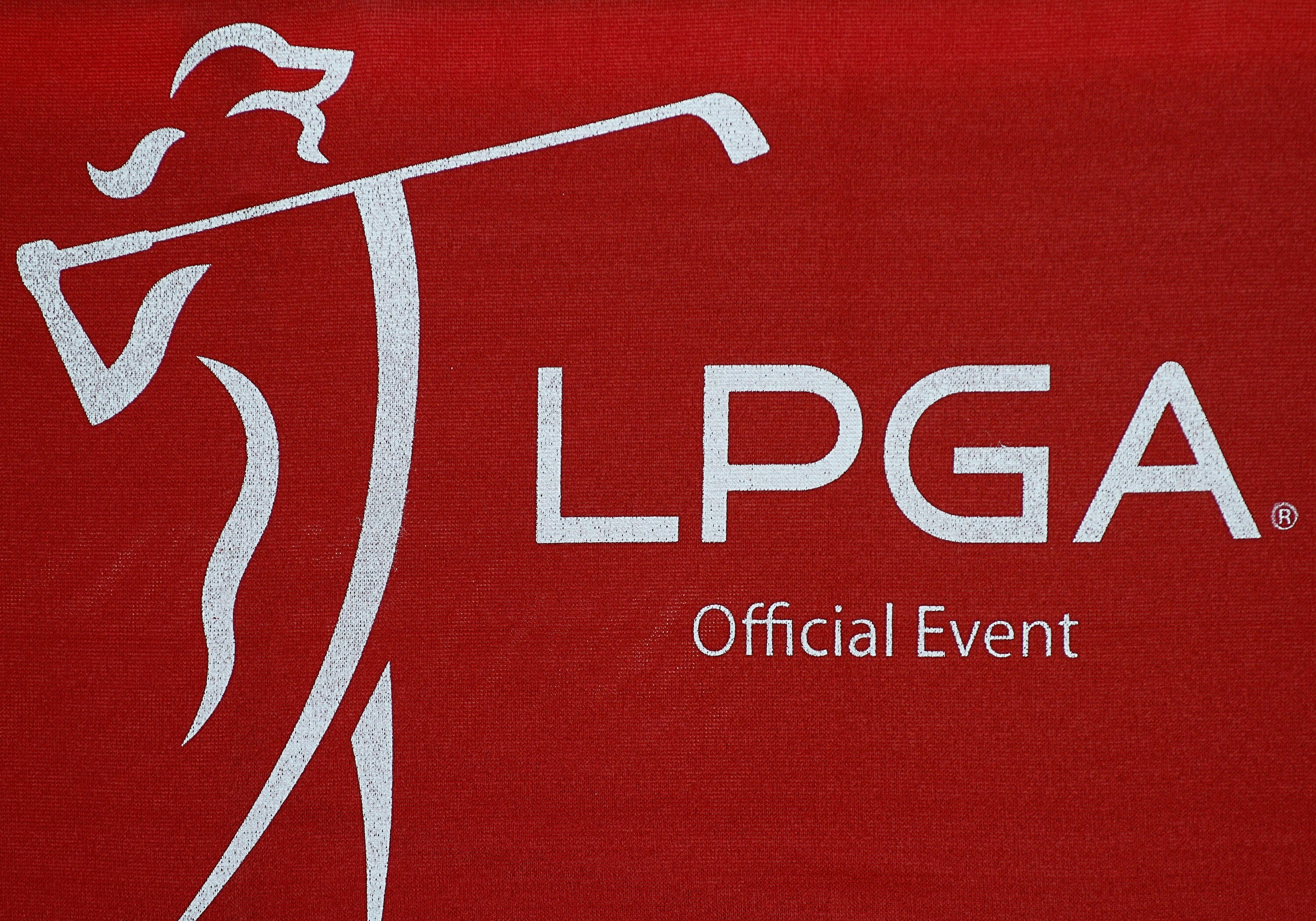 02 MAY 2014: LPGA logo during the second round of the North Texas LPGA Shootout played at Las Colinas Country Club in Irving, TX. (Photo by Ray Carlin/Icon SMI/Corbis/Icon Sportswire via Getty Images)