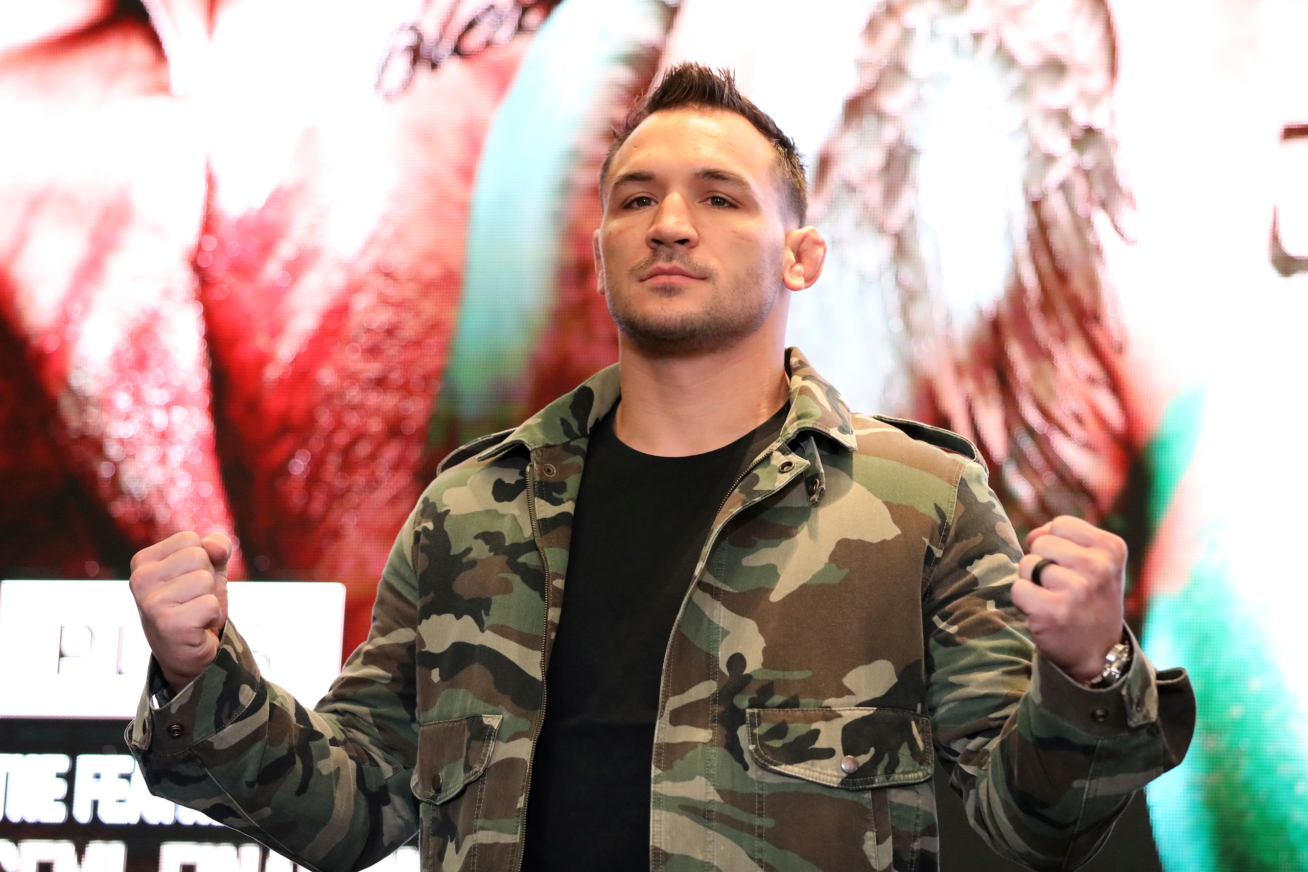 Michael Chandler is seen at a news conference promoting the Bellator Spring & Summer fight cards on Monday, March 9, 2020, in New York City. (AP Photo/Gregory Payan)