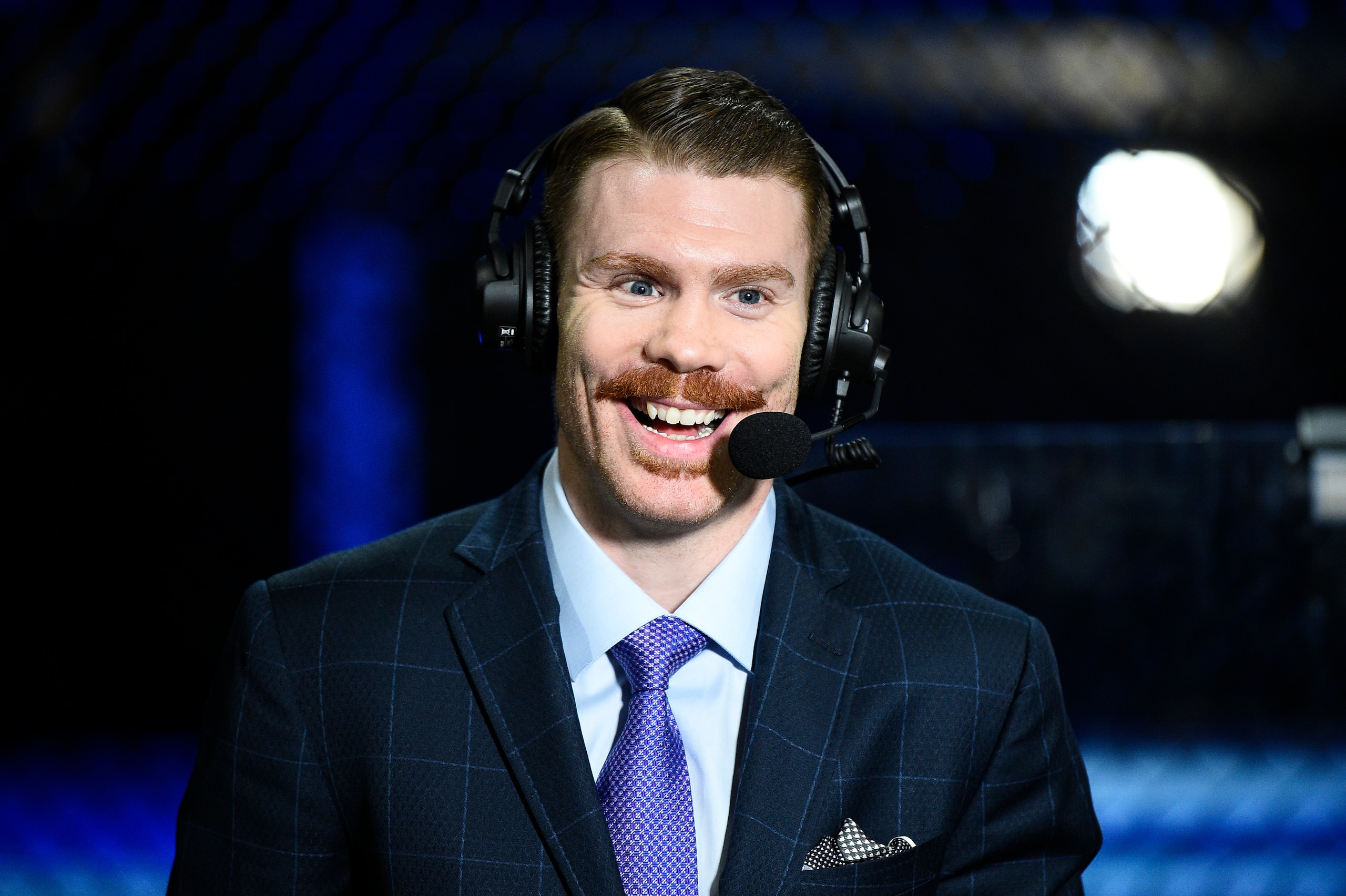 LAS VEGAS, NEVADA - NOVEMBER 28: UFC lightweight and commentator Paul Felder smiles on camera during the UFC Fight Night at UFC APEX on November 28, 2020 in Las Vegas, Nevada. (Photo by Chris Unger/Zuffa LLC)