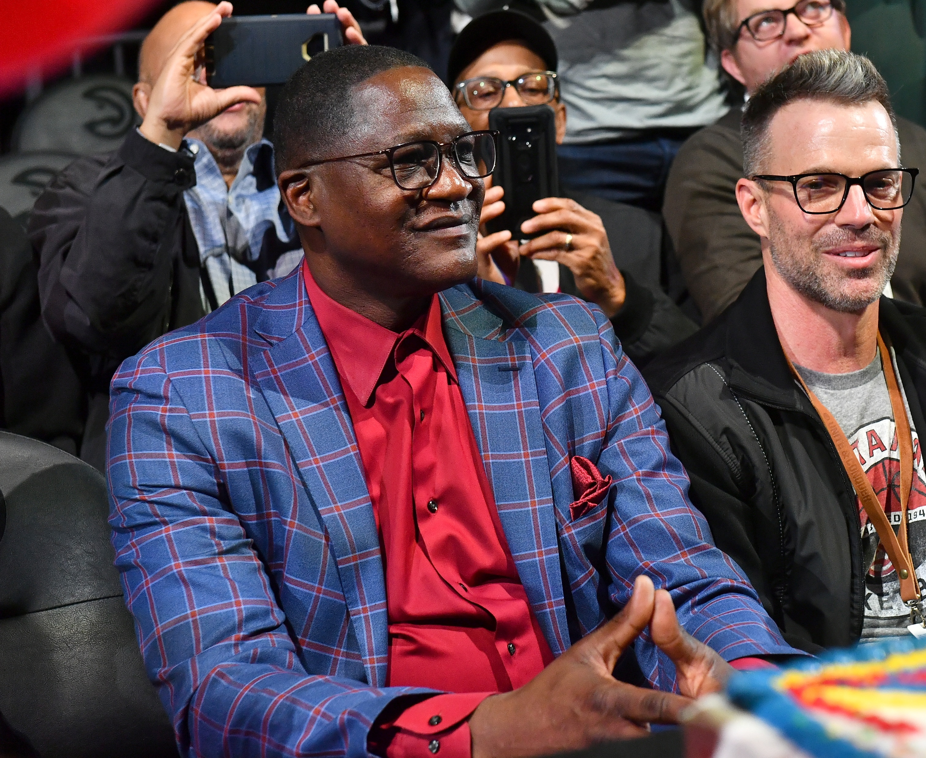ATLANTA, GEORGIA - JANUARY 14:  Retired NBA Player, Dominique Wilkins attends Phoenix Suns vs Atlanta Hawks game at State Farm Arena on January 14, 2020 in Atlanta, Georgia. (Photo by Paras Griffin/Getty Images)