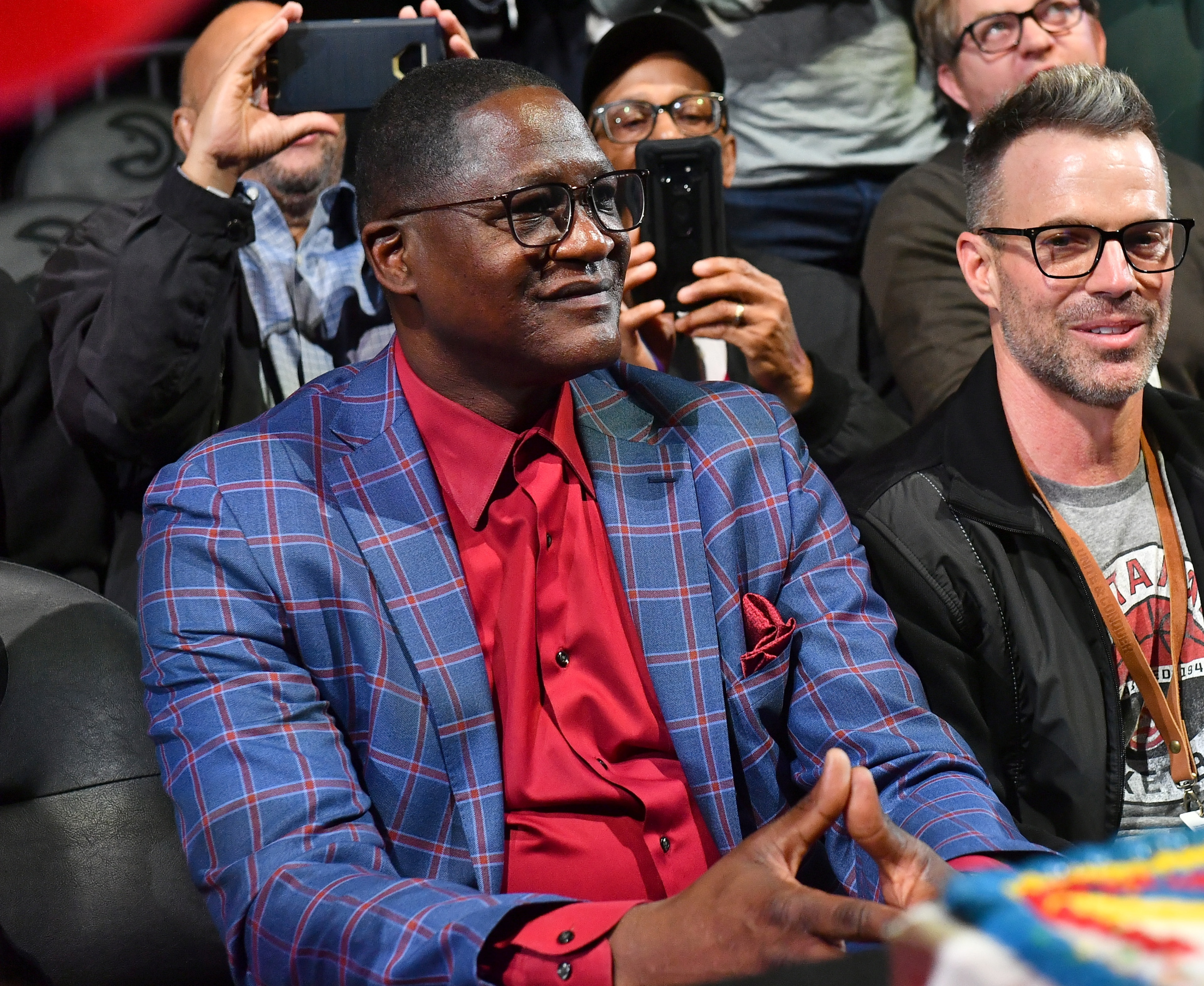 ATLANTA, GEORGIA - JANUARY 14:  Retired NBA Player, Dominique Wilkins attends Phoenix Suns vs Atlanta Hawks game at State Farm Arena on January 14, 2020 in Atlanta, Georgia. (Photo by Paras Griffin/Getty Images)