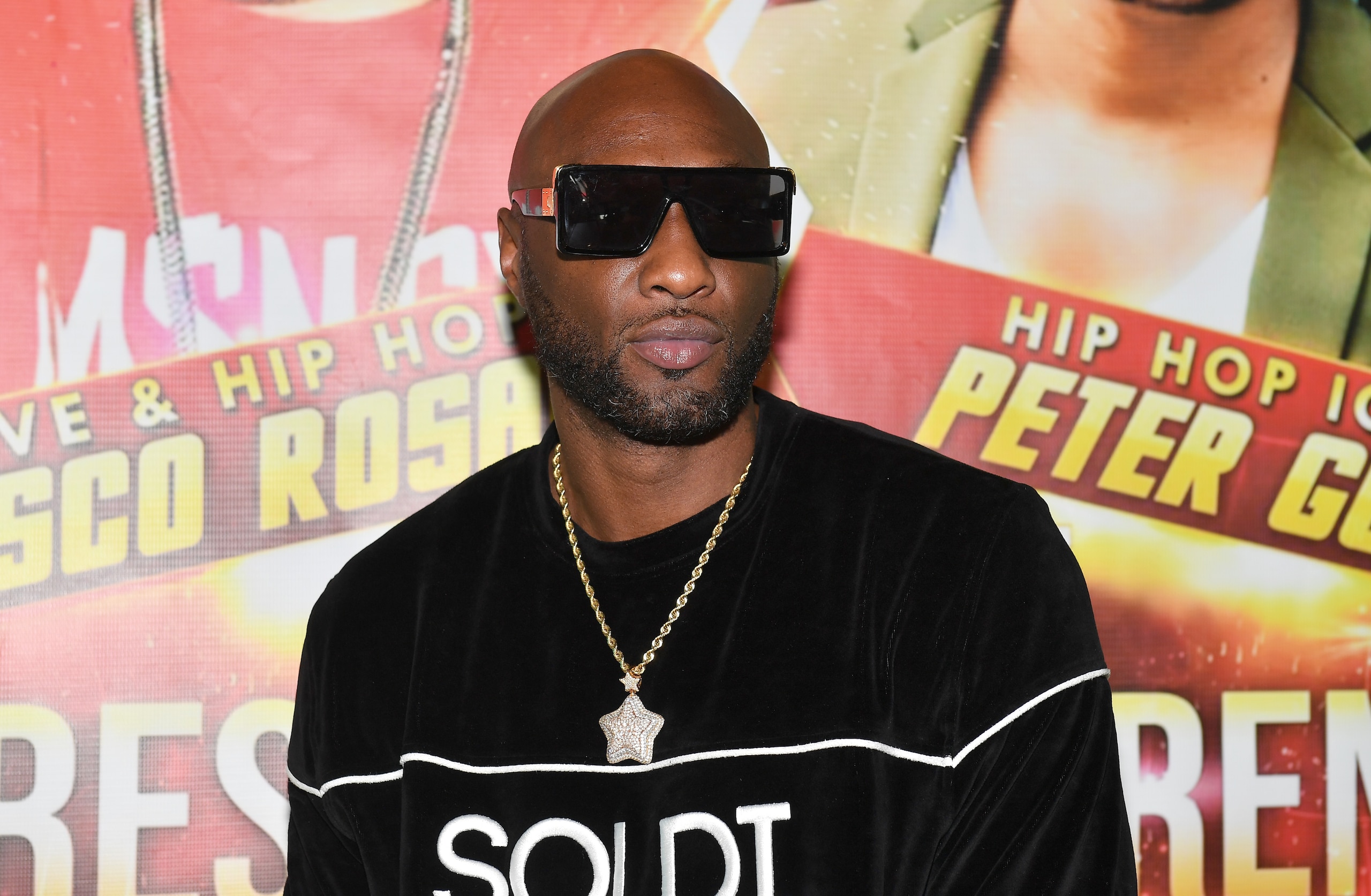 ATLANTA, GEORGIA - APRIL 22:  Lamar Odom attends Celebrity Boxing Press Conference: Battle of Love & Hip Hop on April 22, 2021 in Atlanta, Georgia. (Photo by Paras Griffin/Getty Images)