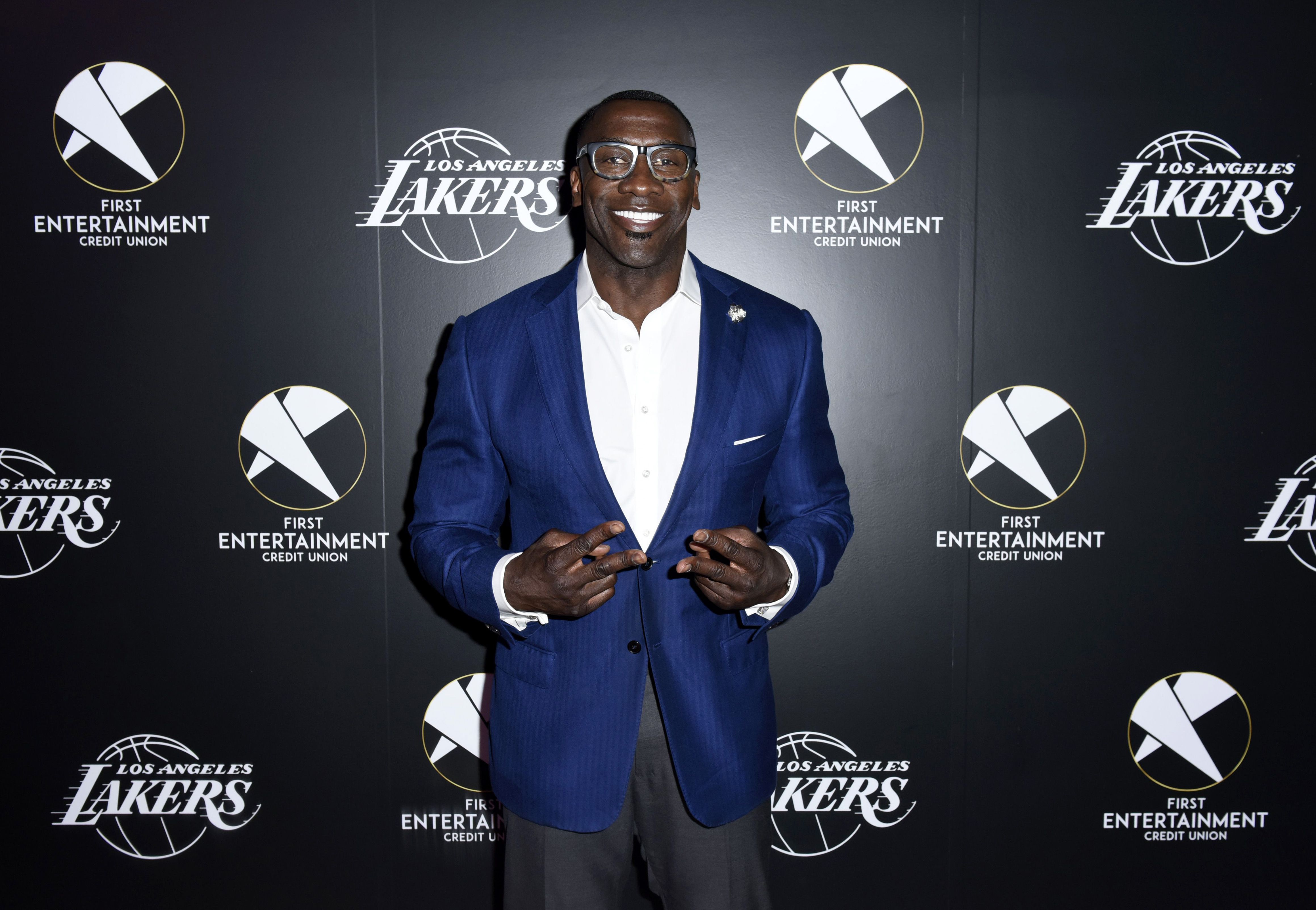 LOS ANGELES, CALIFORNIA - MARCH 4: Football legend Shannon Sharpe attends the First Entertainment x Los Angeles Lakers and Anthony Davis Partnership Launch Event at The Theatre at Ace Hotel on March 4, 2020 in Los Angeles, California.  (Photo by Vivien Killilea/Getty Images for First Entertainment)