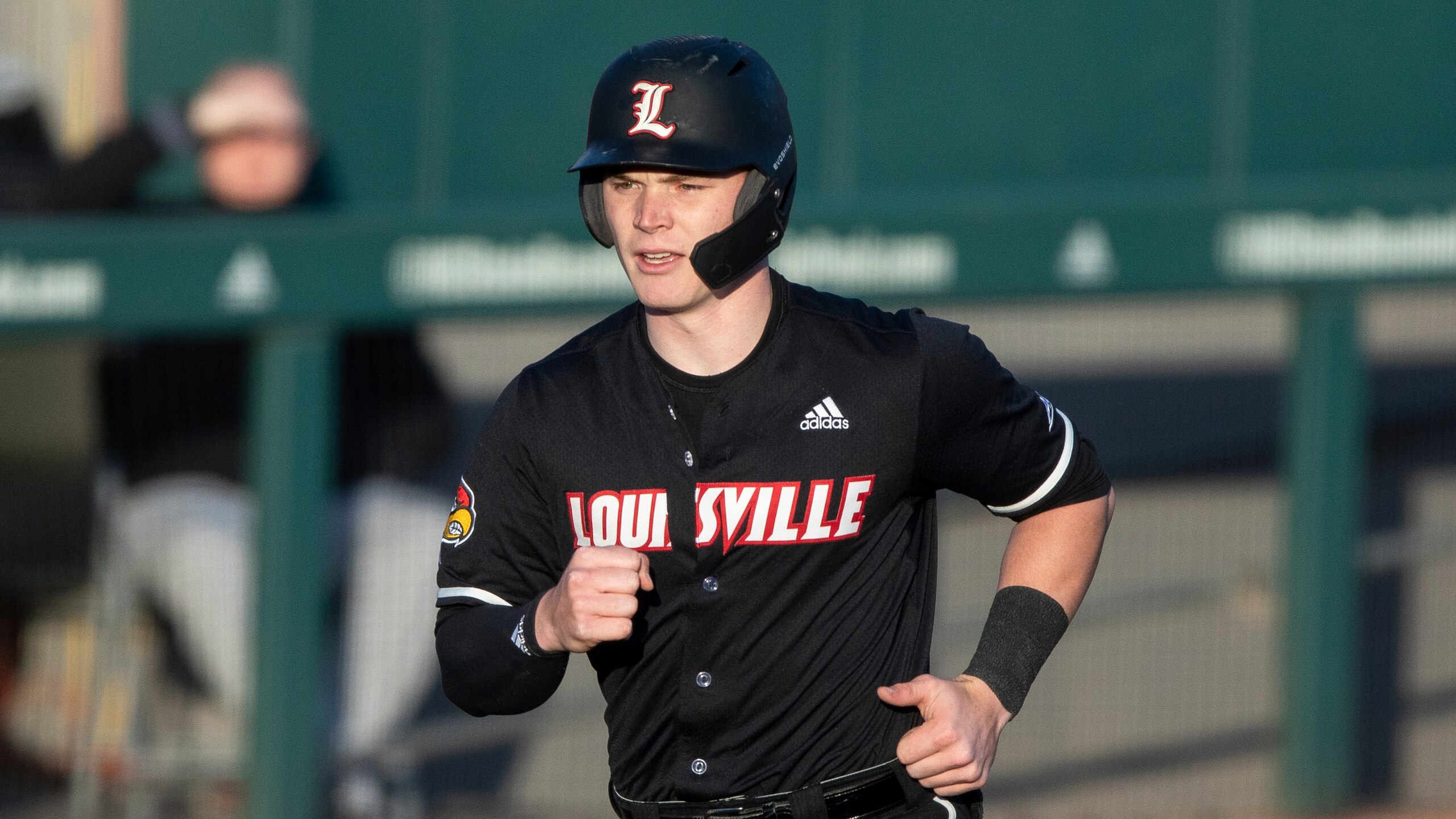 Louisville's Henry Davis (32) runs the bases during an NCAA baseball game on Friday, March 19, 2021, in Raleigh, N.C. (AP Photo/Ben McKeown)