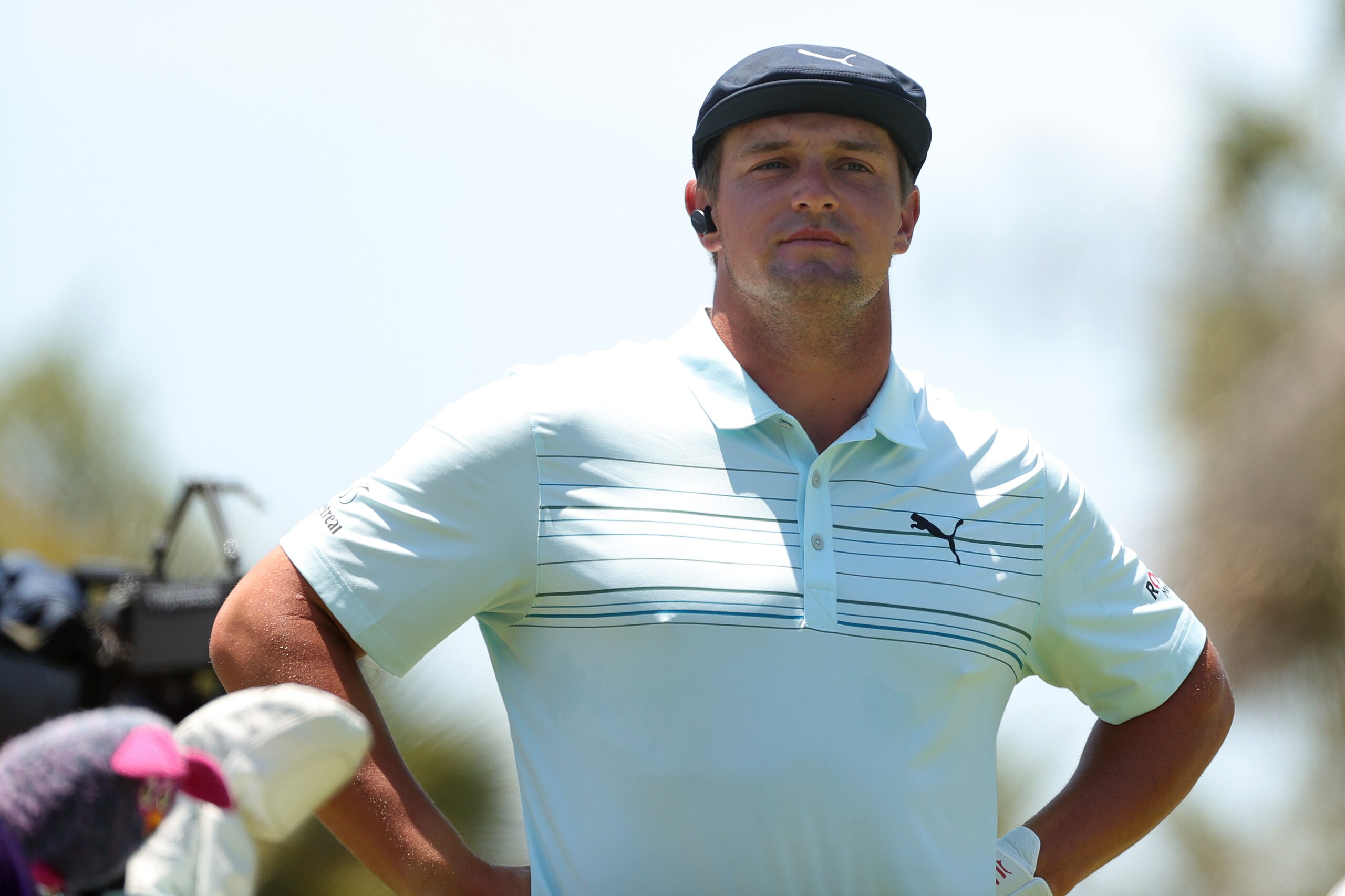 KIAWAH ISLAND, SOUTH CAROLINA - MAY 23: Bryson DeChambeau of the United States stands on the first tee during the final round of the 2021 PGA Championship held at the Ocean Course of Kiawah Island Golf Resort on May 23, 2021 in Kiawah Island, South Carolina. (Photo by Stacy Revere/Getty Images)