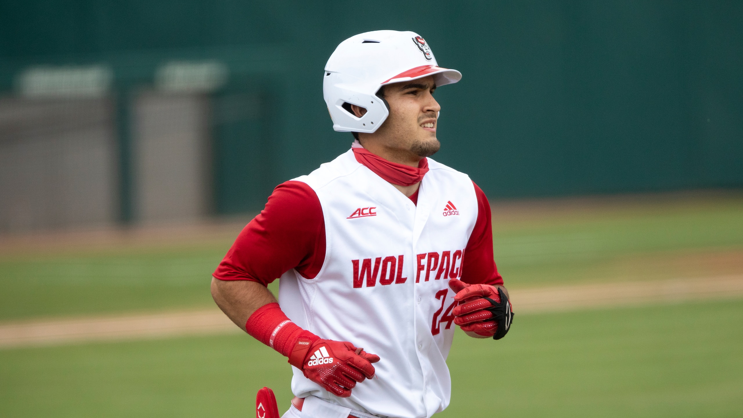 North Carolina State's Luca Tresh (24) runs to first base during an NCAA baseball game on Sunday, April 25, 2021, in Raleigh, N.C. (AP Photo/Ben McKeown) North Carolina State's Luca Tresh (24) runs to first base during an NCAA baseball game on Sunday, April 25, 2021, in Raleigh, N.C. (AP Photo/Ben McKeown)