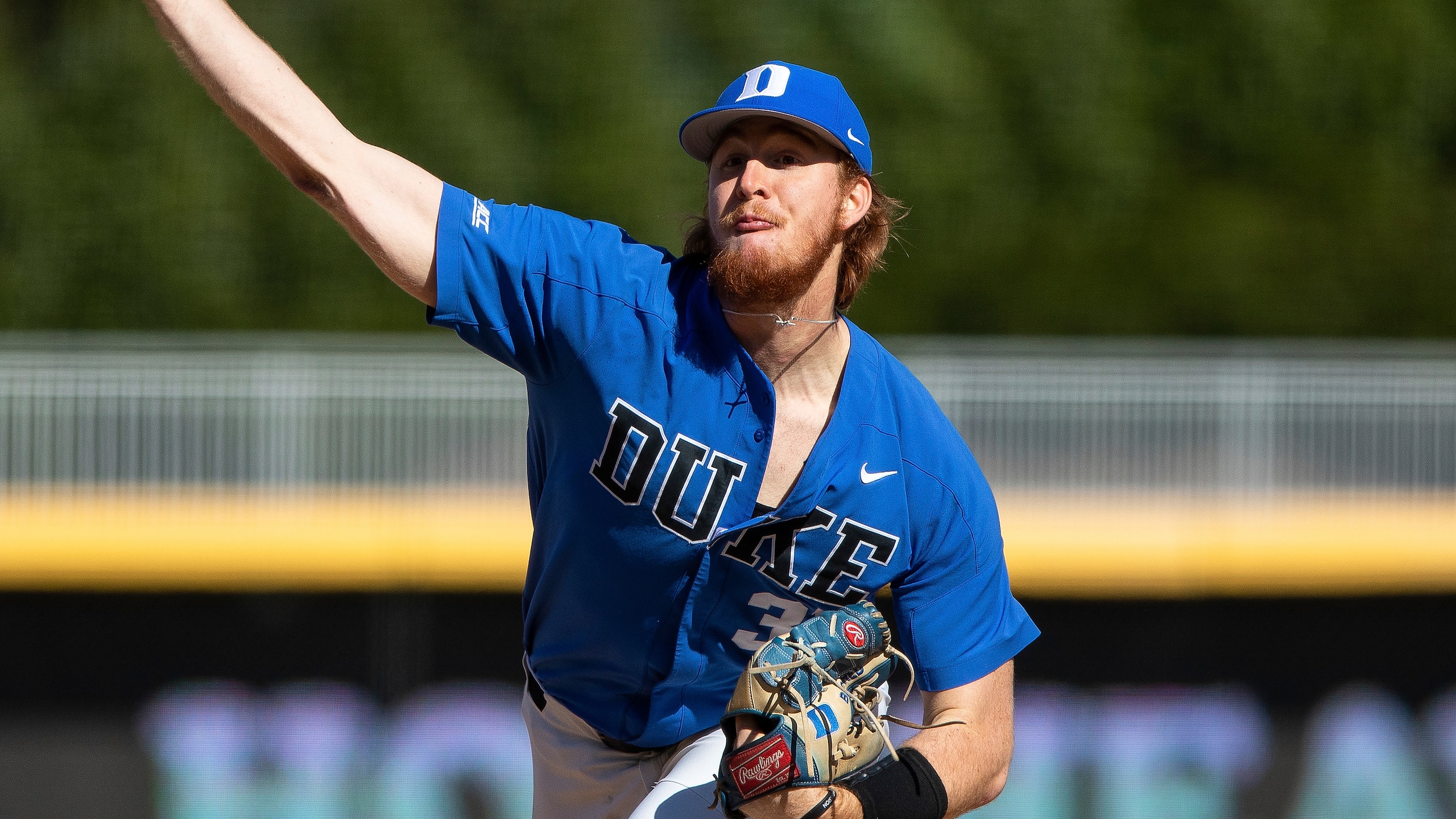 Duke's Cooper Stinson (31) pitches during an NCAA baseball game on Saturday, Feb. 22, 2020, in Durham, N.C. (AP Photo/Ben McKeown) Duke's Cooper Stinson (31) pitches during an NCAA baseball game on Saturday, Feb. 22, 2020, in Durham, N.C. (AP Photo/Ben McKeown)