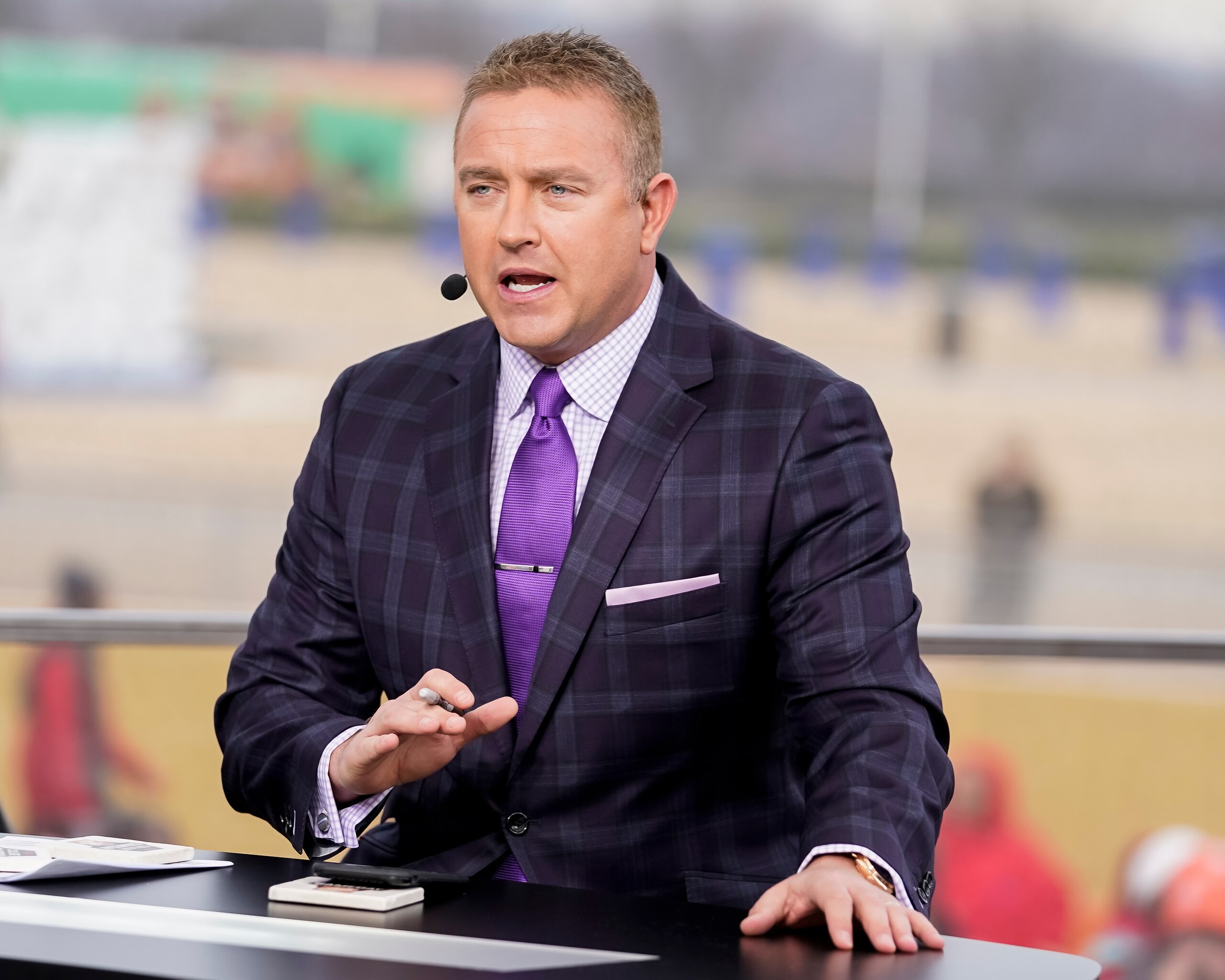 ATLANTA, GA - DECEMBER 07: Kirk Herbstreit at ESPN College Game Day during a game between Georgia Bulldogs and LSU Tigers at Mercedes Benz Stadium on December 7, 2019 in Atlanta, Georgia. (Photo by Steve Limentani/ISI Photos/Getty Images)