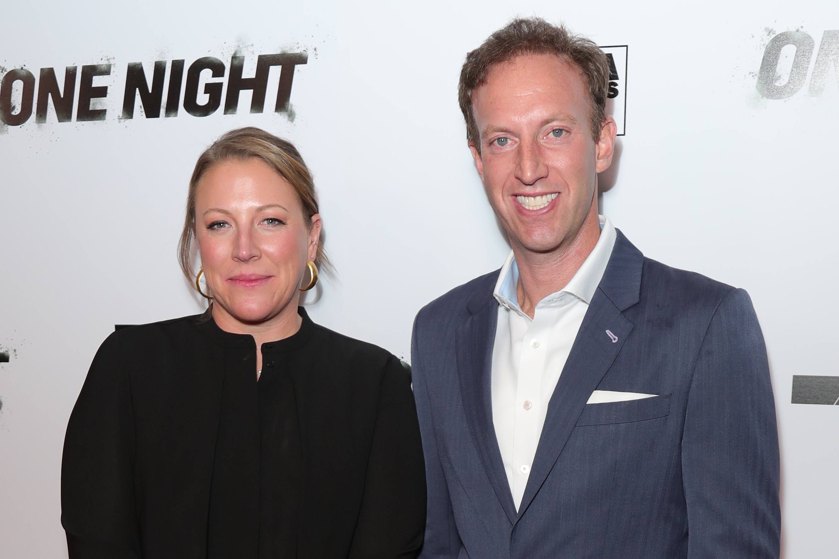 BEVERLY HILLS, CALIFORNIA - NOVEMBER 21: (L-R) Deirdre Fenton and Jamie Horowitz attend Premiere Of "One Night: Joshua Vs. Ruiz" at Writers Guild Theater on November 21, 2019 in Beverly Hills, California. (Photo by Leon Bennett/Getty Images)