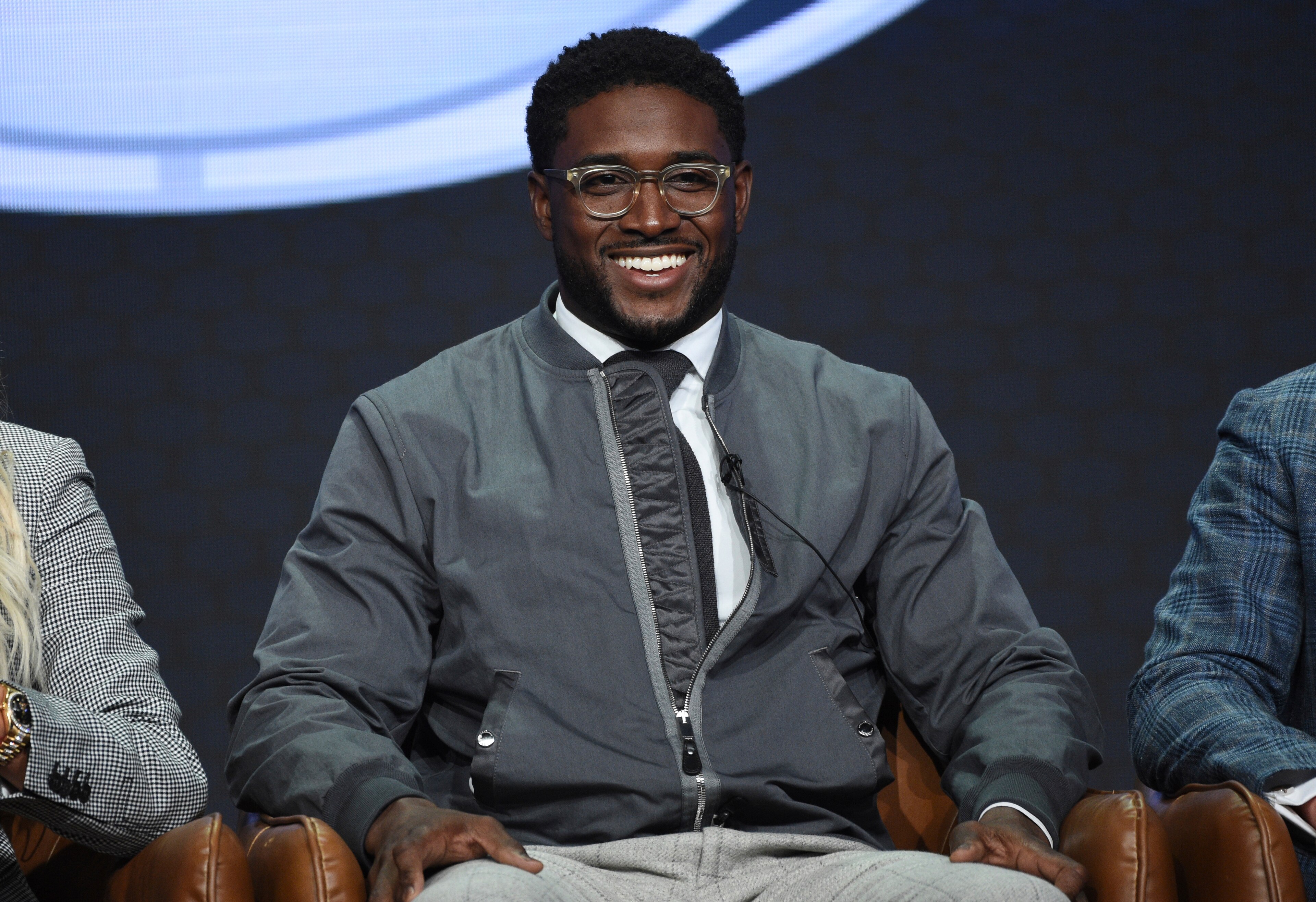 FILE - In this Aug. 7, 2019, file photo, Reggie Bush participates in Fox Sports' "Rallying Fans for the Biggest Season in Sports" panel at the Television Critics Association Summer Press Tour in Beverly Hills, Calif. The former star running back had been prohibited from interacting in an official capacity with the school he played for from 2003-05 since NCAA sanctions handed down in 2010. Bush and USC were penalized for him and his family receiving impermissible benefits while he was still in school. USC President Carol Folt wrote in a letter to Bush on Wednesday, June 10, 2020, that he could now “be afforded the privileges and courtesies extended to all Trojan football alums.” (Photo by Chris Pizzello/Invision/AP, File) FILE - In this Aug. 7, 2019, file photo, Reggie Bush participates in Fox Sports' "Rallying Fans for the Biggest Season in Sports" panel at the Television Critics Association Summer Press Tour in Beverly Hills, Calif. The former star running back had been prohibited from interacting in an official capacity with the school he played for from 2003-05 since NCAA sanctions handed down in 2010. Bush and USC were penalized for him and his family receiving impermissible benefits while he was still in school. USC President Carol Folt wrote in a letter to Bush on Wednesday, June 10, 2020, that he could now “be afforded the privileges and courtesies extended to all Trojan football alums.” (Photo by Chris Pizzello/Invision/AP, File)
