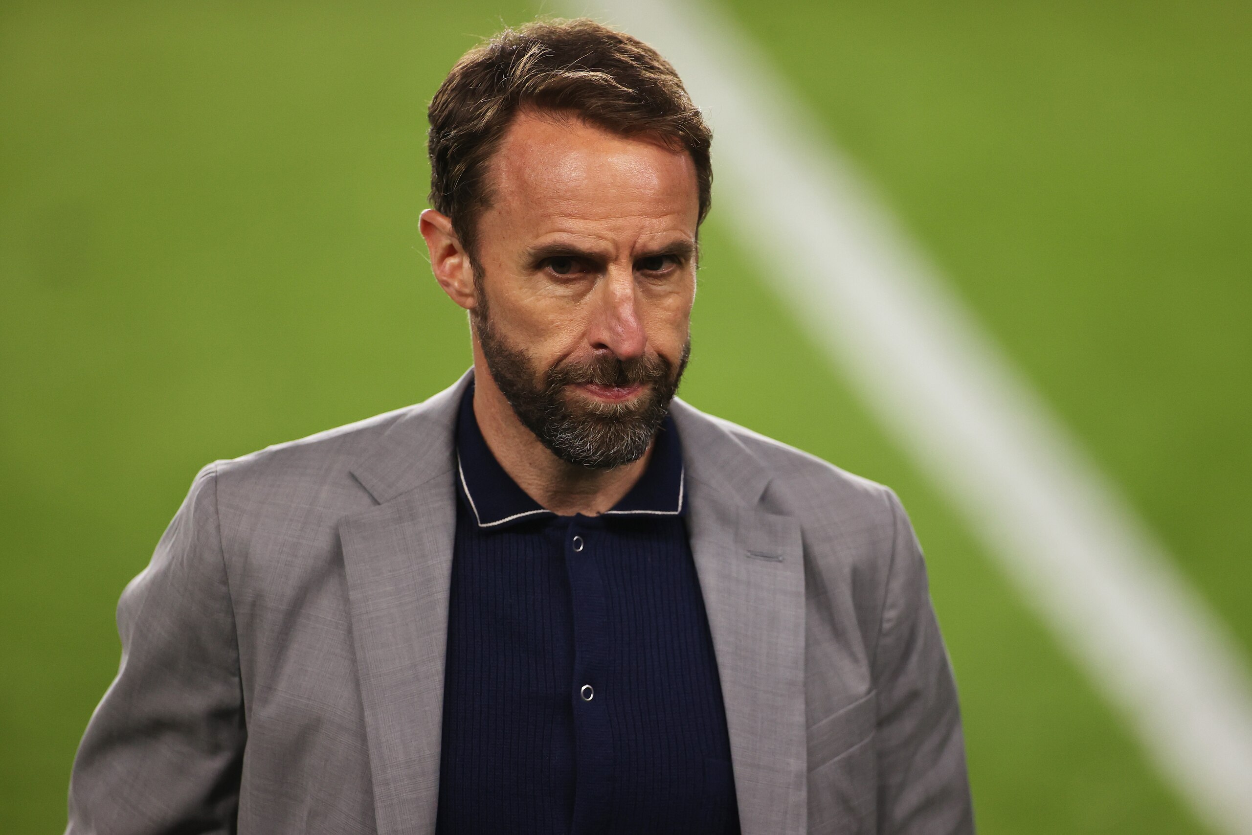 MIDDLESBROUGH, ENGLAND - JUNE 02: Gareth Southgate, Head Coach of England looks on following the international friendly match between England and Austria at Riverside Stadium on June 02, 2021 in Middlesbrough, England. (Photo by Eddie Keogh - The FA/The FA via Getty Images) MIDDLESBROUGH, ENGLAND - JUNE 02: Gareth Southgate, Head Coach of England looks on following the international friendly match between England and Austria at Riverside Stadium on June 02, 2021 in Middlesbrough, England. (Photo by Eddie Keogh - The FA/The FA via Getty Images)