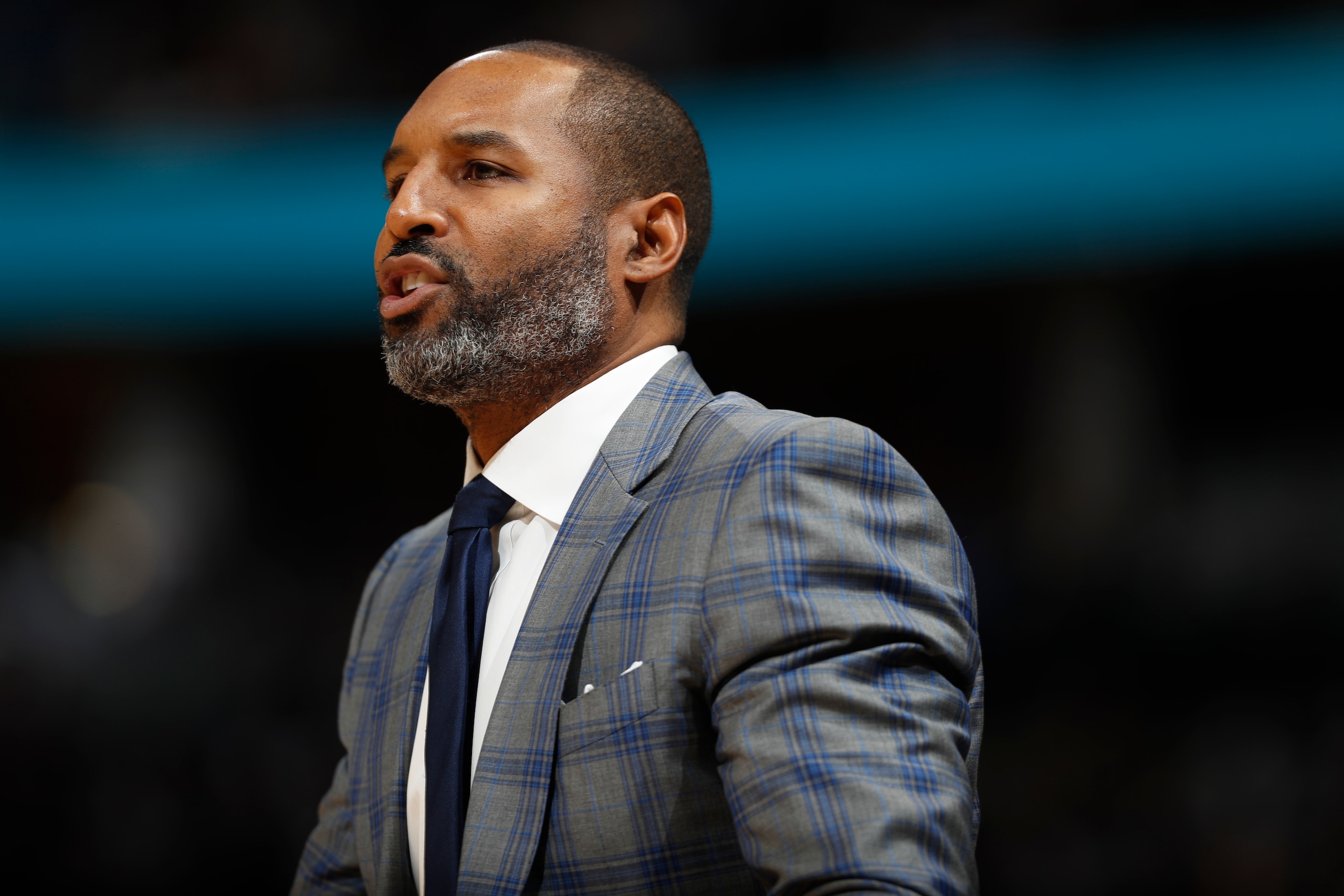Minnesota Timberwolves assistant head coach David Vanterpool in the second half of an NBA basketball game Friday, Dec. 20, 2019, in Denver. The Nuggets won 109-100. (AP Photo/David Zalubowski)