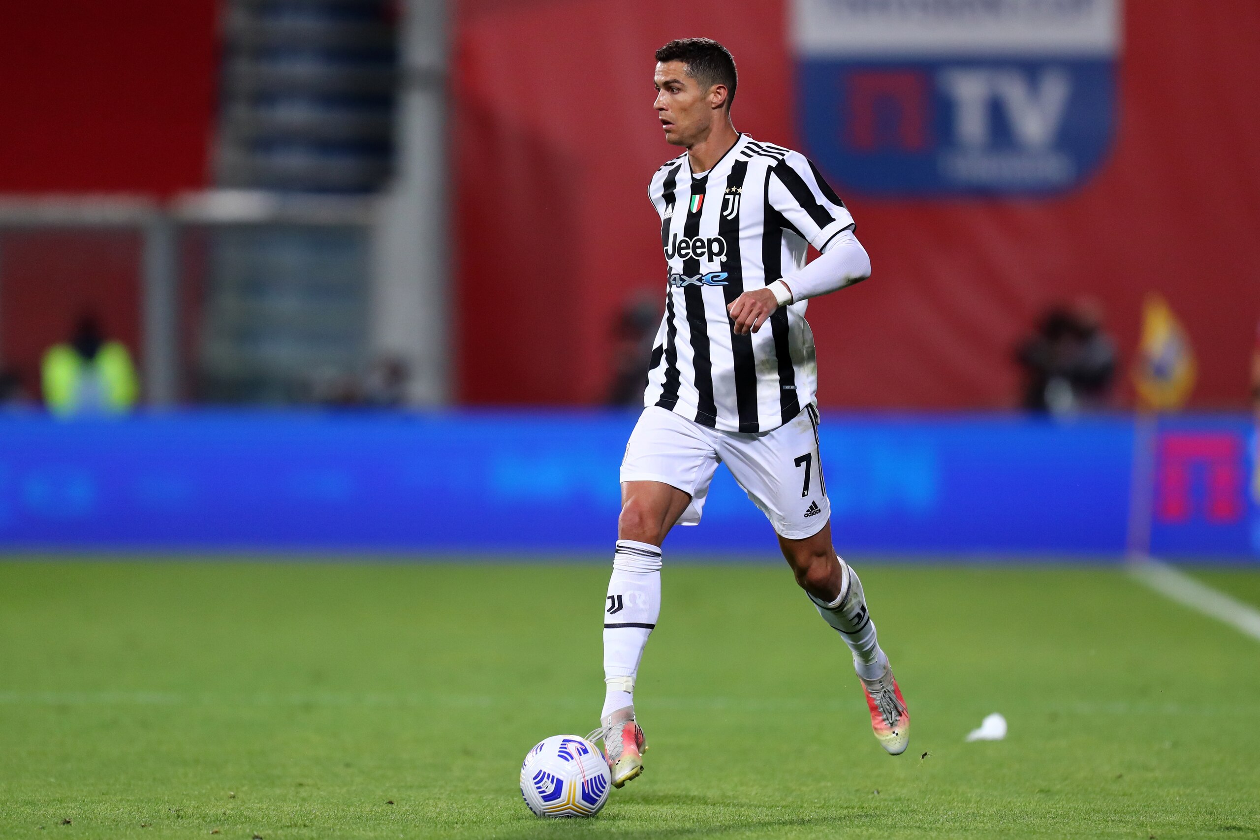 MAPEI STADIUM, REGGIO EMILIA, ITALY - 2021/05/19: Cristiano Ronaldo of Juventus Fc  in action during the Timvision Italian Cup final match between Atalanta Bergamasca Calcio and Juventus Fc . Juventus Fc wins 2-1 over Atalanta Bergamasca Calcio. (Photo by Marco Canoniero/LightRocket via Getty Images)