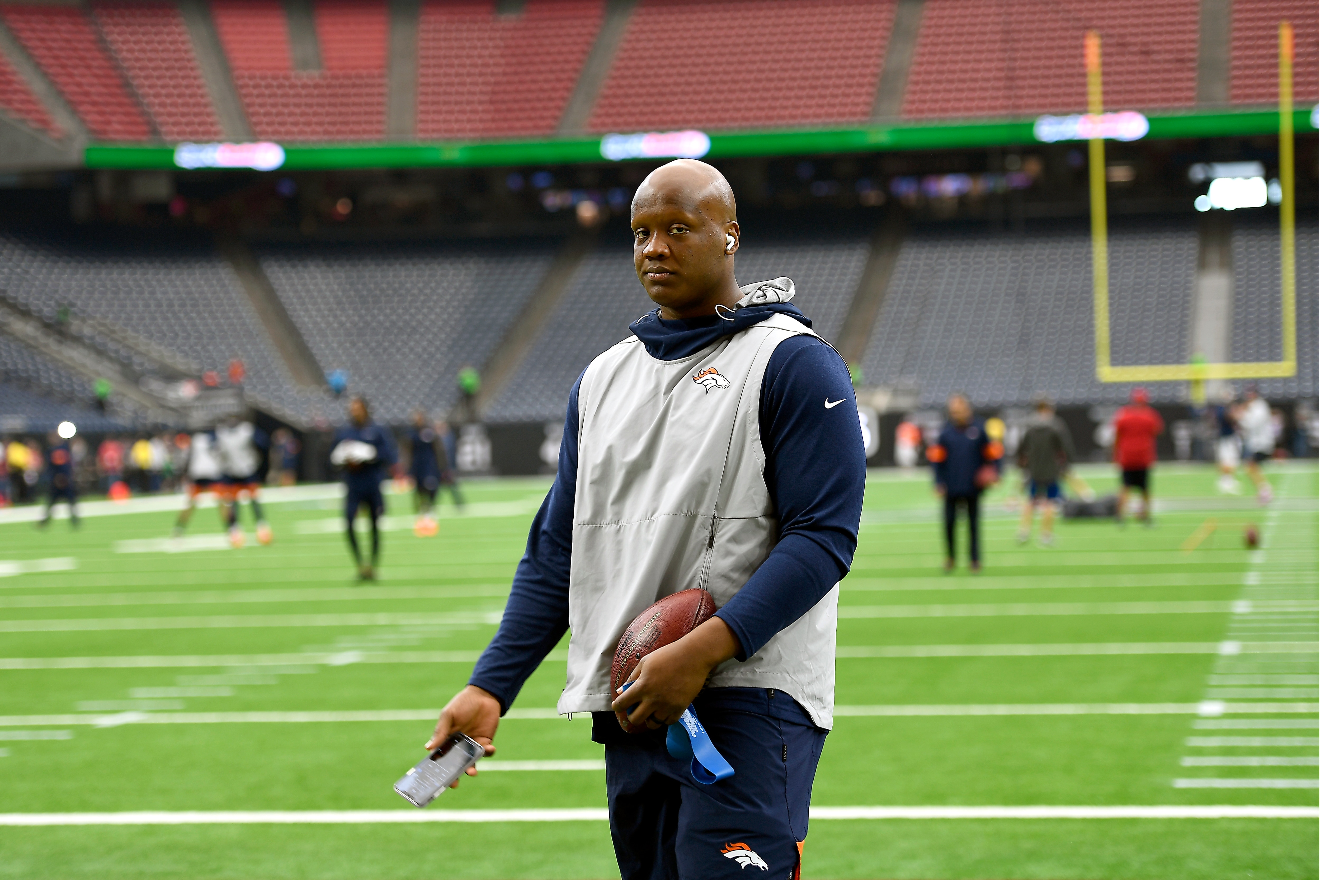 HOUSTON, TX - DECEMBER 8: Denver Broncos offensive tackle Ja'Wuan James #70 before the Broncos take on the Texans at NRG Stadium in Houston, Texas on December 8, 2019. (Photo by Joe Amon/MediaNews Group/The Denver Post via Getty Images)