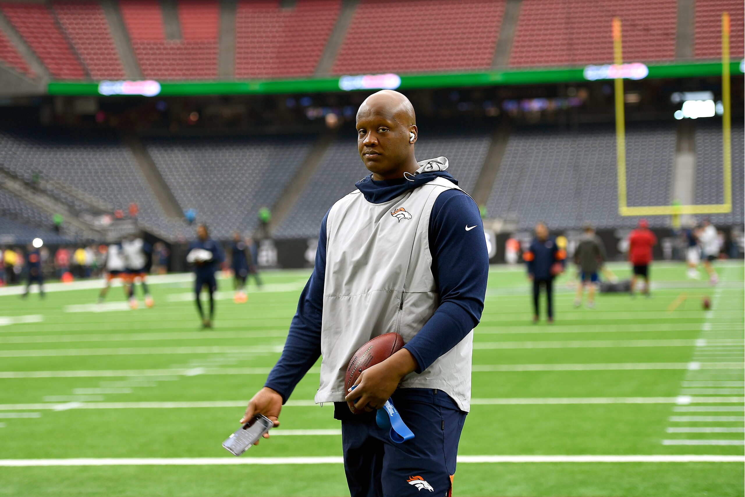 HOUSTON, TX - DECEMBER 8: Denver Broncos offensive tackle Ja'Wuan James #70 before the Broncos take on the Texans at NRG Stadium in Houston, Texas on December 8, 2019. (Photo by Joe Amon/MediaNews Group/The Denver Post via Getty Images)