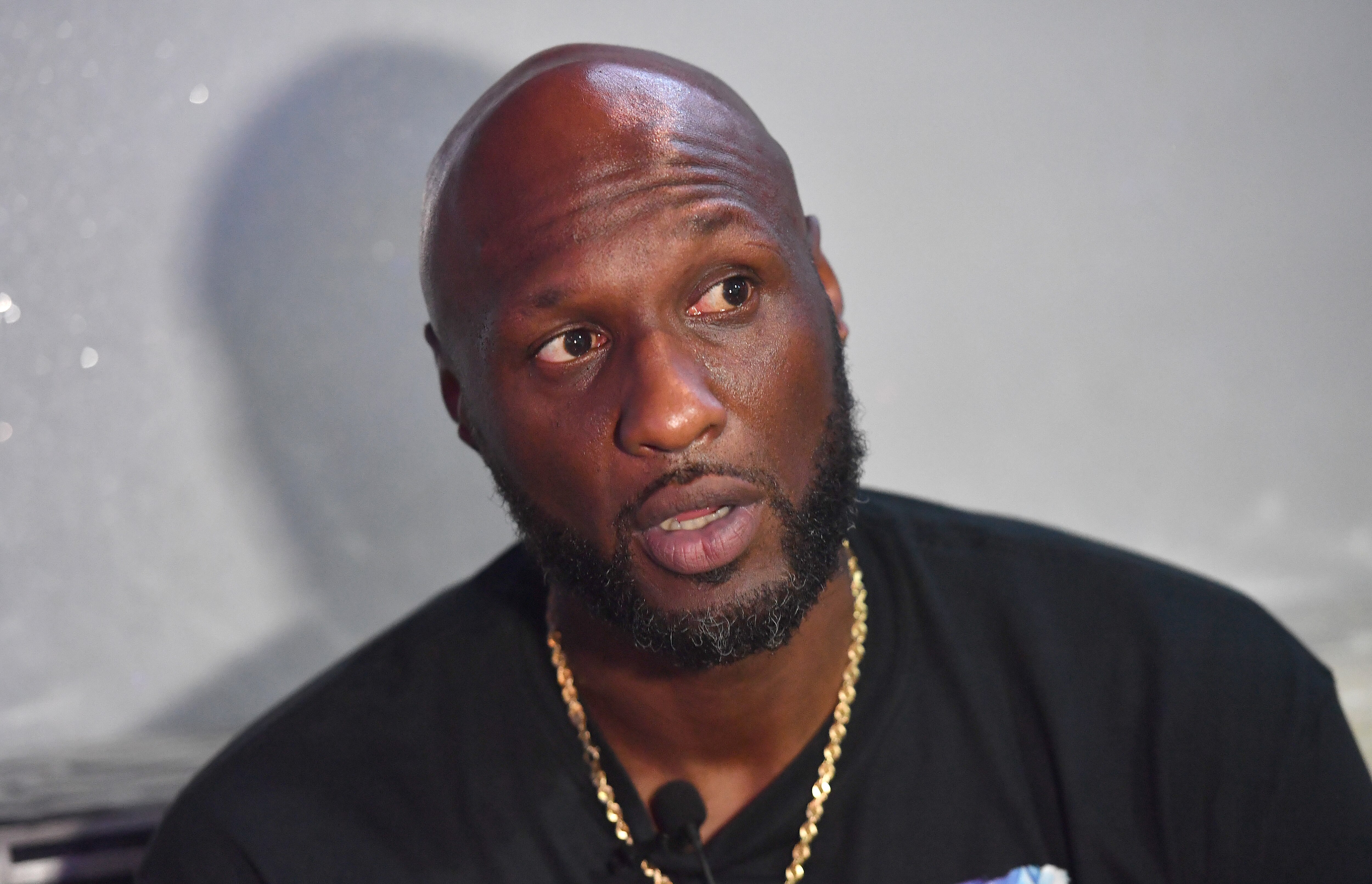 ATLANTA, GEORGIA - MAY 26:  Lamar Odom attends Shiggy vs Junebug Press Conference at Vivide on May 26, 2021 in Atlanta, Georgia. (Photo by Paras Griffin/Getty Images)