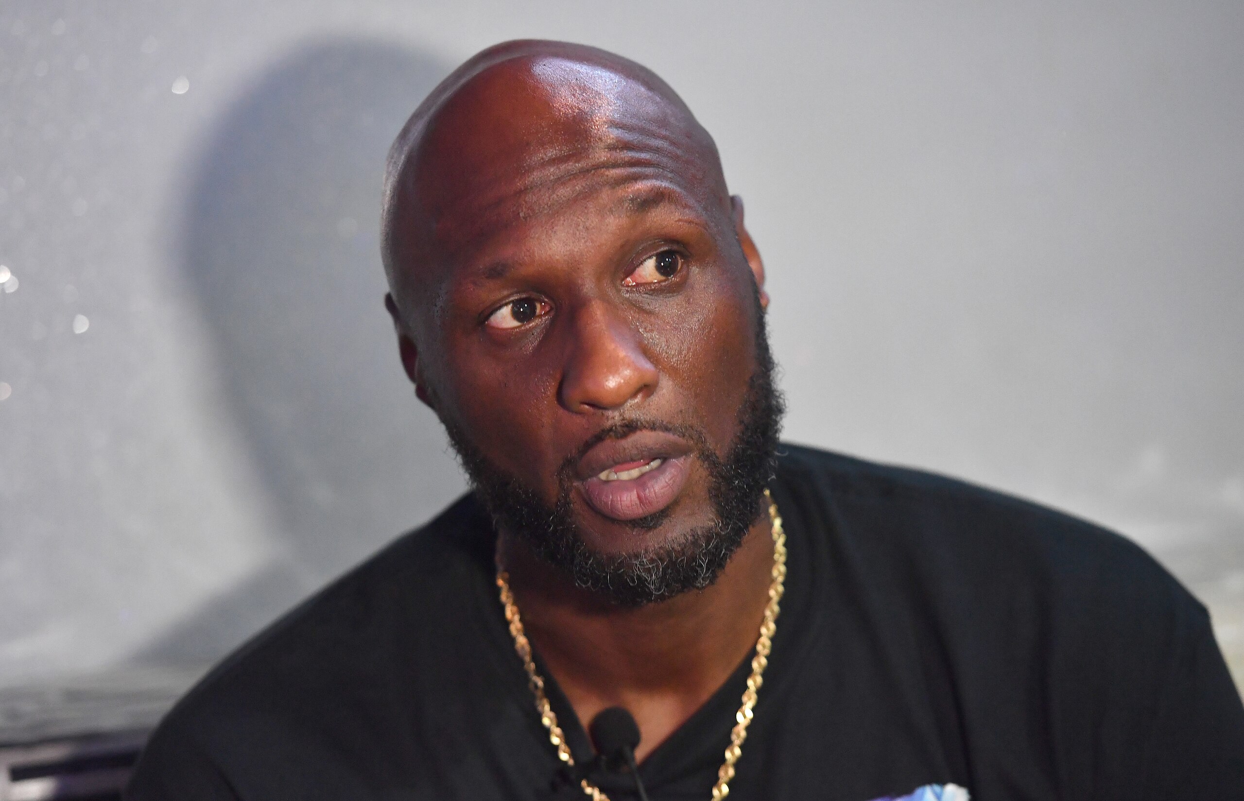 ATLANTA, GEORGIA - MAY 26:  Lamar Odom attends Shiggy vs Junebug Press Conference at Vivide on May 26, 2021 in Atlanta, Georgia. (Photo by Paras Griffin/Getty Images)
