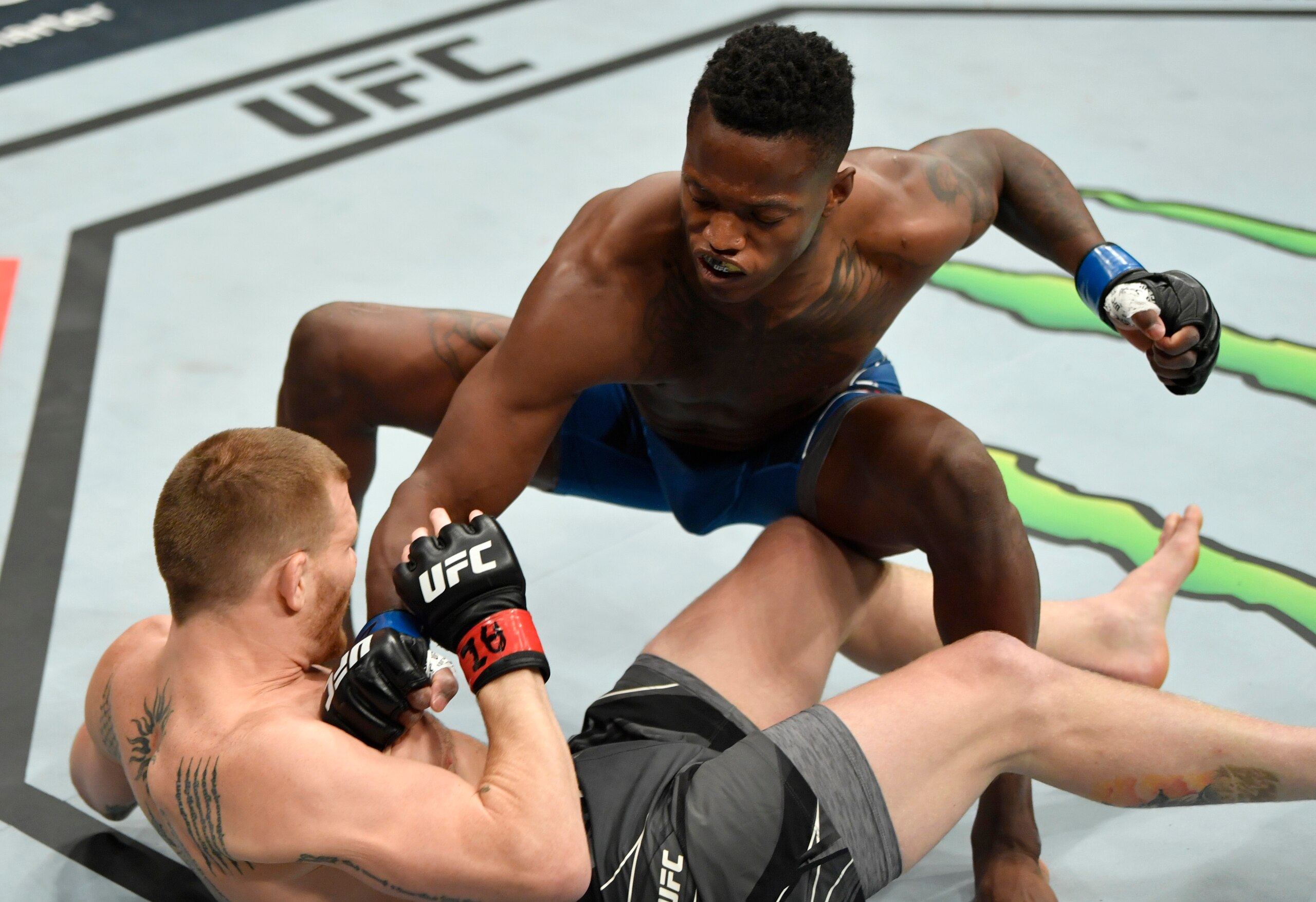 GLENDALE, ARIZONA - JUNE 12: (R-L) Terrance McKinney knocks out Matt Frevola in their lightweight fight during the UFC 263 event at Gila River Arena on June 12, 2021 in Glendale, Arizona. (Photo by Jeff Bottari/Zuffa LLC) GLENDALE, ARIZONA - JUNE 12: (R-L) Terrance McKinney knocks out Matt Frevola in their lightweight fight during the UFC 263 event at Gila River Arena on June 12, 2021 in Glendale, Arizona. (Photo by Jeff Bottari/Zuffa LLC)