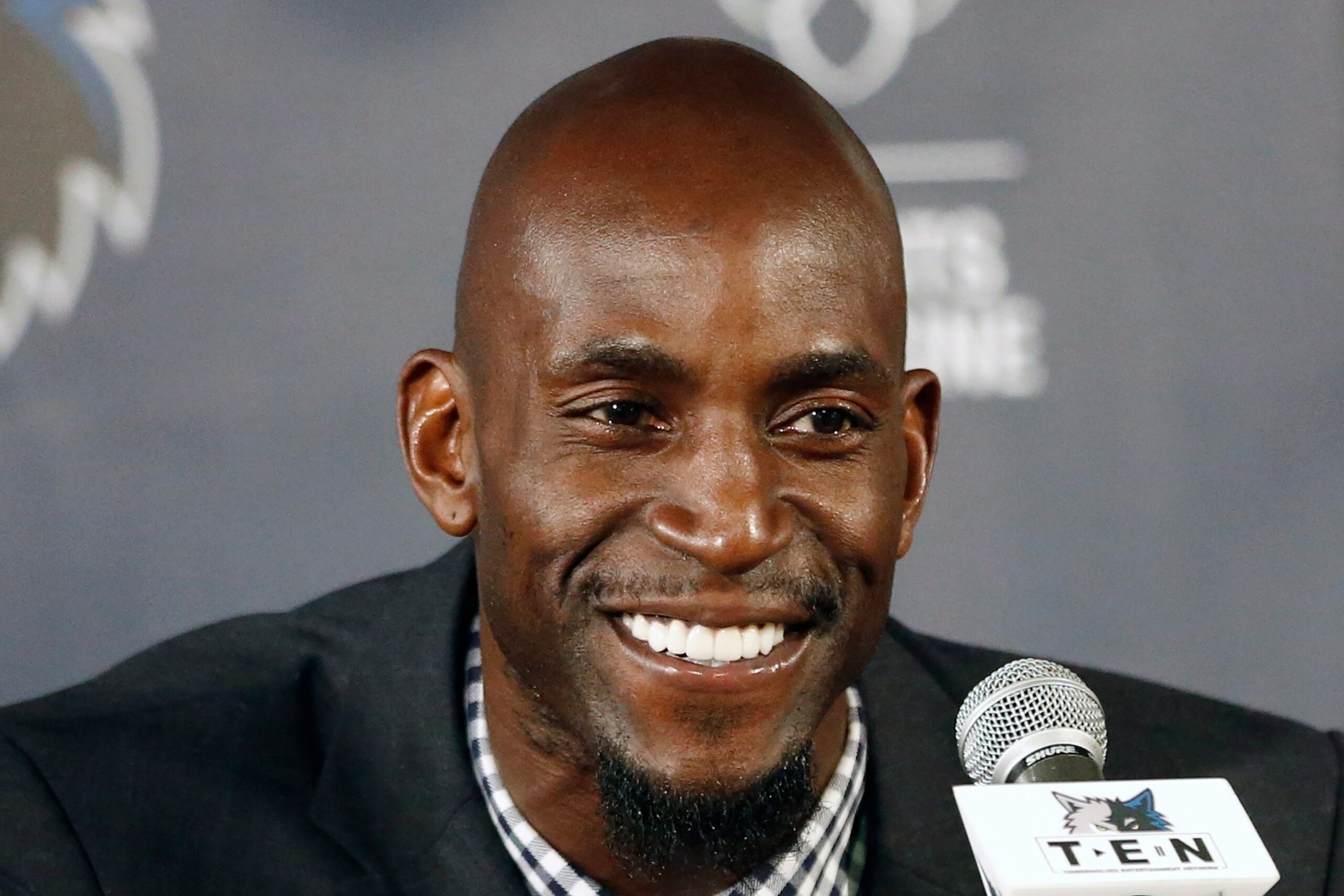 FILE - In this Feb. 24, 2015, file photo, Minnesota Timberwolves star Kevin Garnett speaks during an NBA basketball news conference in Minneapolis. Kobe Bryant, Tim Duncan and Kevin Garnett. Each was an NBA champion, an MVP, an Olympic gold medalist, annual locks for All-Star and All-Defensive teams. And now, the ultimate honor comes their way: On Saturday night, May 15, 2021, in Uncasville, Connecticut, they all officially become members of the Naismith Memorial Basketball Hall of Fame. (AP Photo/Jim Mone, File) FILE - In this Feb. 24, 2015, file photo, Minnesota Timberwolves star Kevin Garnett speaks during an NBA basketball news conference in Minneapolis. Kobe Bryant, Tim Duncan and Kevin Garnett. Each was an NBA champion, an MVP, an Olympic gold medalist, annual locks for All-Star and All-Defensive teams. And now, the ultimate honor comes their way: On Saturday night, May 15, 2021, in Uncasville, Connecticut, they all officially become members of the Naismith Memorial Basketball Hall of Fame. (AP Photo/Jim Mone, File)