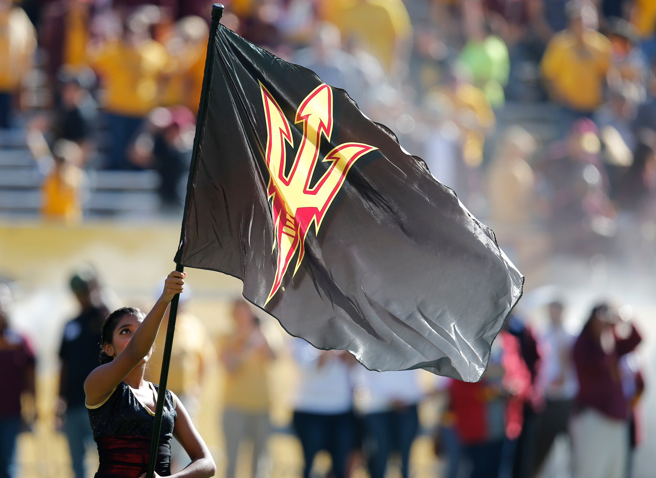Arizona State cheerleader in the first half during an NCAA college football game against Washington State, Saturday, Nov. 22, 2014, in Tempe, Arizona. (Rick Scuteri/AP Images) Arizona State cheerleader in the first half during an NCAA college football game against Washington State, Saturday, Nov. 22, 2014, in Tempe, Arizona. (Rick Scuteri/AP Images)