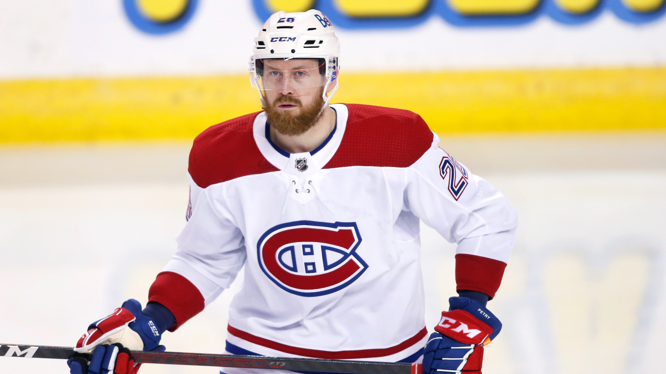 Montreal Canadiens player Jeff Petry during an NHL hockey game, Thursday, March 11, 2021, in Calgary, Canada. (AP Photo/Larry MacDougal)