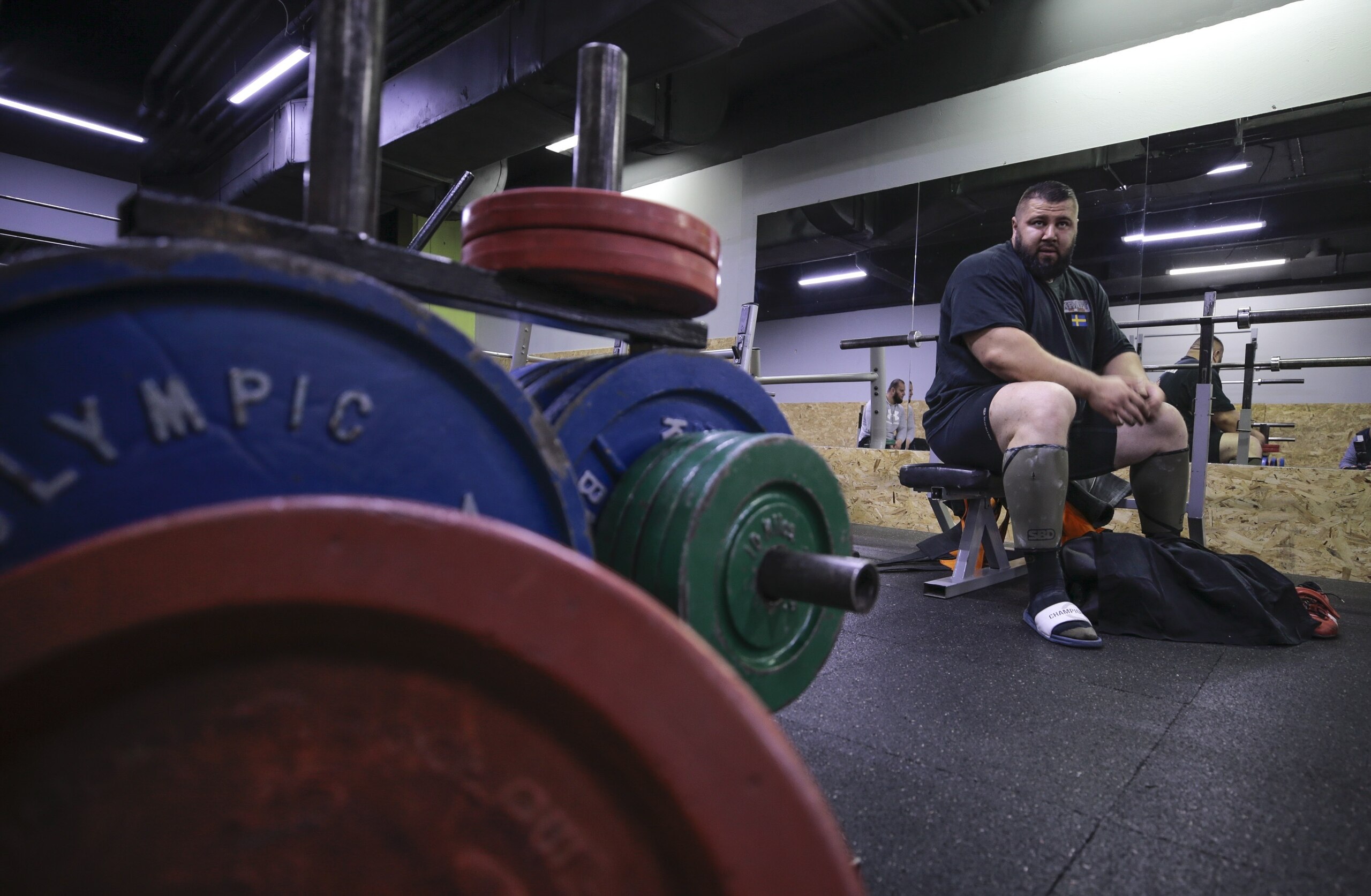 SARAJEVO, BOSNIA AND HERZEGOVINA - MAY 06: Weightlifter Nedzmin Ambeskovic is seen during his training period for the "World's Strongest Man" competition which will be held in England on August, in Sarajevo, Bosnia and Herzegovina on May 06, 2021. (Photo by Samir Jordamovic/Anadolu Agency via Getty Images)