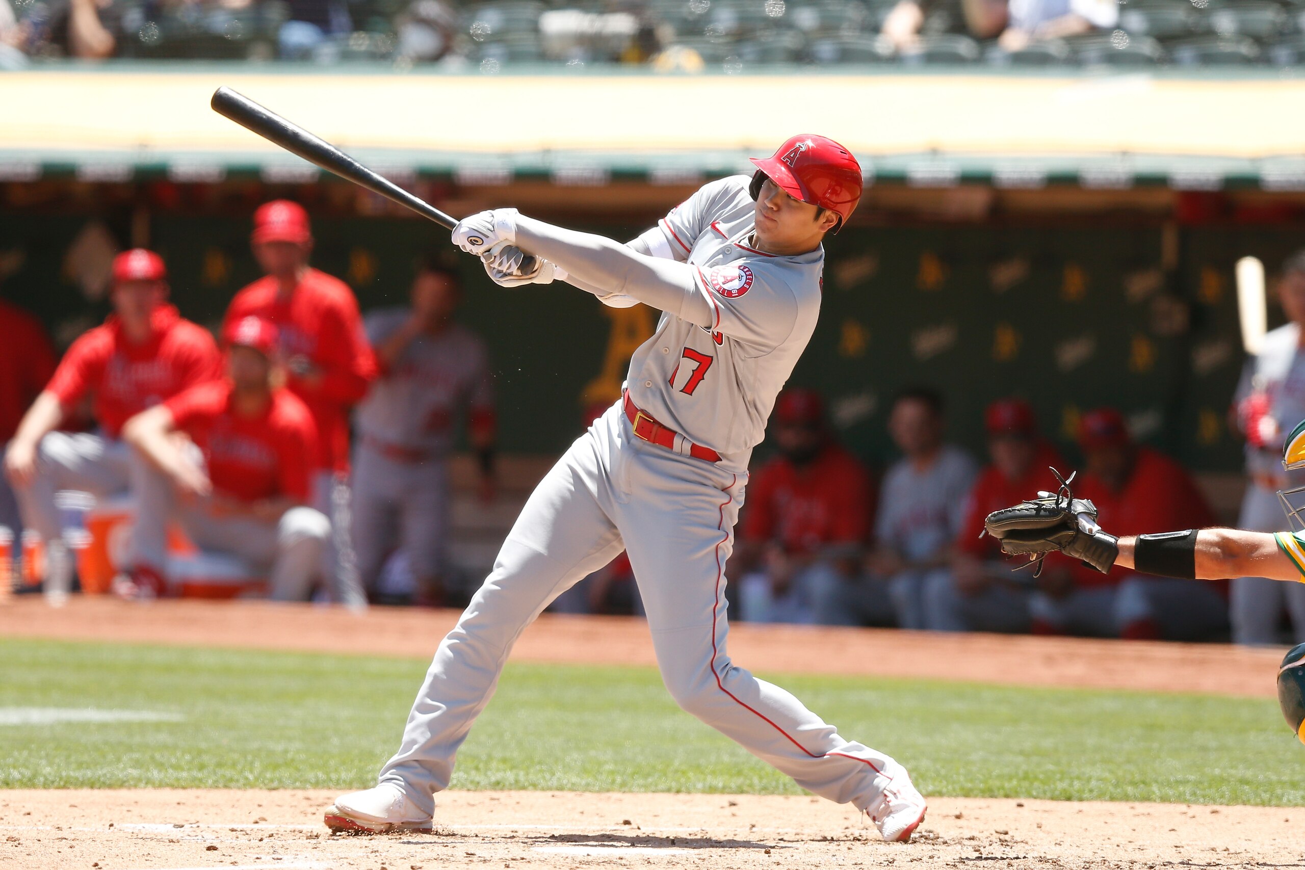 OAKLAND, CALIFORNIA - JUNE 16: Shohei Ohtani #17 of the Los Angeles Angels hits a solo home run in the top of the second inning against the Oakland Athletics at RingCentral Coliseum on June 16, 2021 in Oakland, California. (Photo by Lachlan Cunningham/Getty Images) OAKLAND, CALIFORNIA - JUNE 16: Shohei Ohtani #17 of the Los Angeles Angels hits a solo home run in the top of the second inning against the Oakland Athletics at RingCentral Coliseum on June 16, 2021 in Oakland, California. (Photo by Lachlan Cunningham/Getty Images)