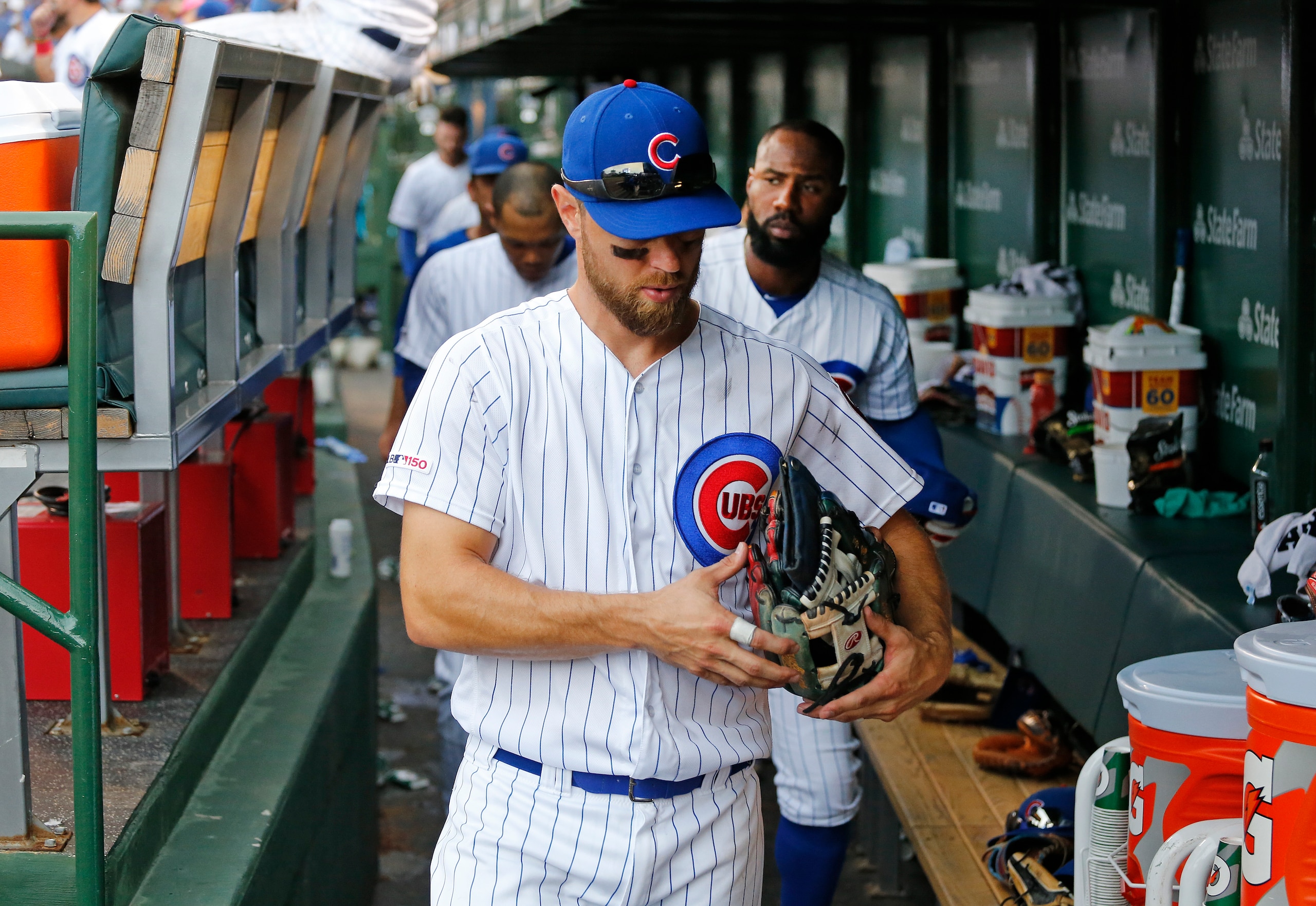 CHICAGO, ILLINOIS - SEPTEMBER 21: Ben Zobrist #18 of the Chicago Cubs heads to the clubhouse following his team's loss to the St. Louis Cardinals at Wrigley Field on September 21, 2019 in Chicago, Illinois. (Photo by Nuccio DiNuzzo/Getty Images) CHICAGO, ILLINOIS - SEPTEMBER 21: Ben Zobrist #18 of the Chicago Cubs heads to the clubhouse following his team's loss to the St. Louis Cardinals at Wrigley Field on September 21, 2019 in Chicago, Illinois. (Photo by Nuccio DiNuzzo/Getty Images)