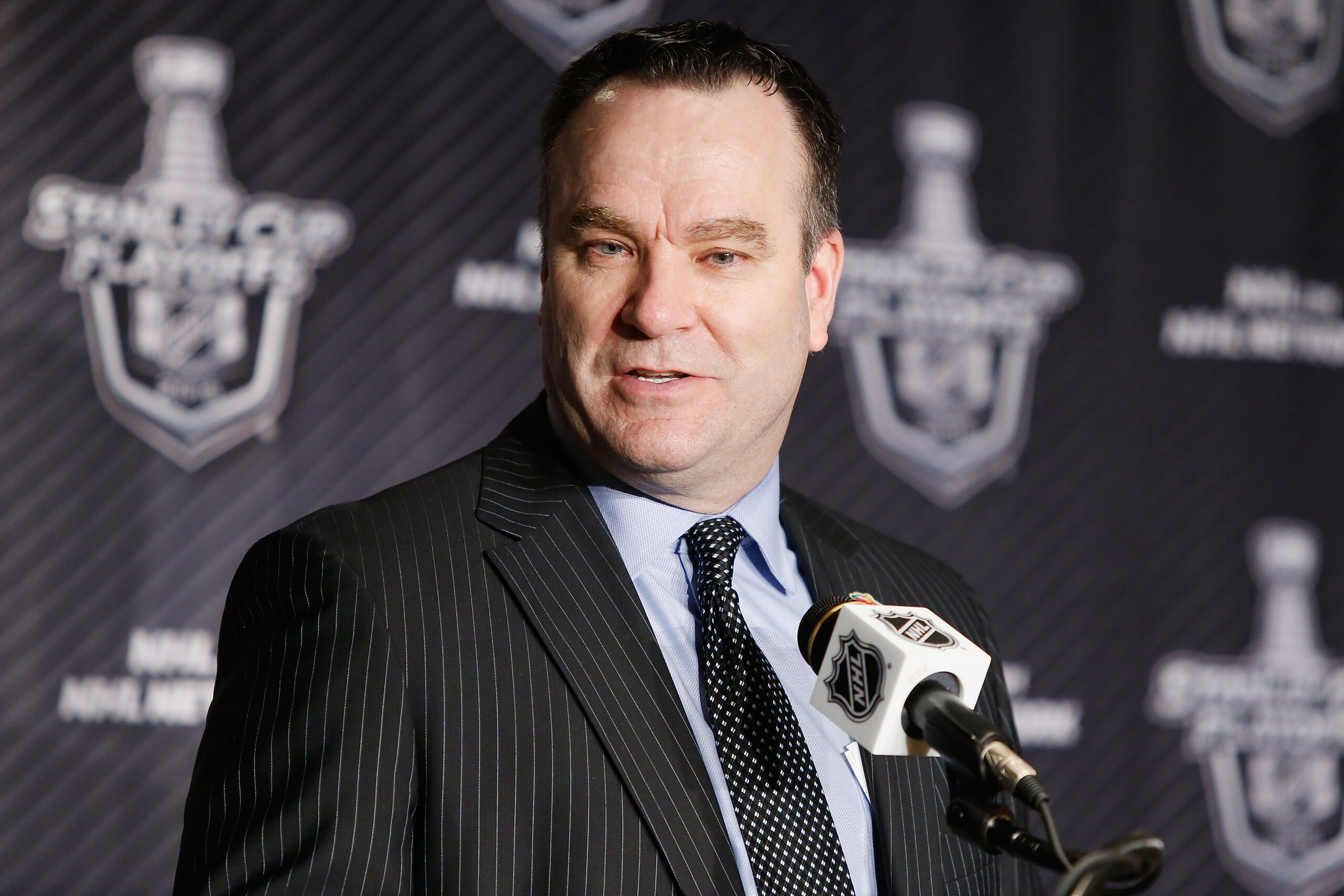 ST. PAUL, MN - APRIL 18: Minnesota Wild head coach John Torchetti speaks during a press conference after defeating the Dallas Stars in Game Three of the Western Conference First Round during the 2016 NHL Stanley Cup Playoffs on April 18, 2016 at the Xcel Energy Center in St. Paul, Minnesota. (Photo by Bruce Kluckhohn/NHLI via Getty Images) ST. PAUL, MN - APRIL 18: Minnesota Wild head coach John Torchetti speaks during a press conference after defeating the Dallas Stars in Game Three of the Western Conference First Round during the 2016 NHL Stanley Cup Playoffs on April 18, 2016 at the Xcel Energy Center in St. Paul, Minnesota. (Photo by Bruce Kluckhohn/NHLI via Getty Images)