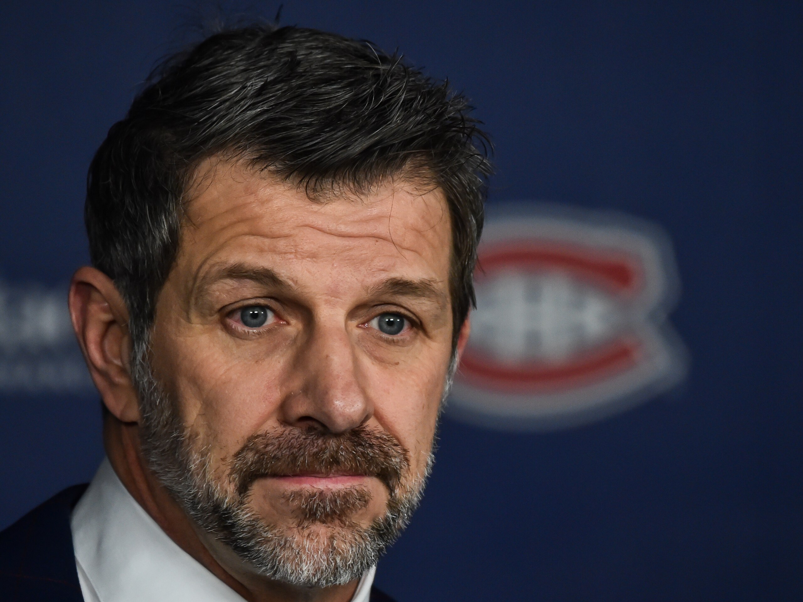 MONTREAL, QC - JANUARY 07:  General manager of the Montreal Canadiens Marc Bergevin speaks with the media prior to the NHL game against the Minnesota Wild at the Bell Centre on January 7, 2019 in Montreal, Quebec, Canada.  The Minnesota Wild defeated the Montreal Canadiens 1-0.  (Photo by Minas Panagiotakis/Getty Images)
