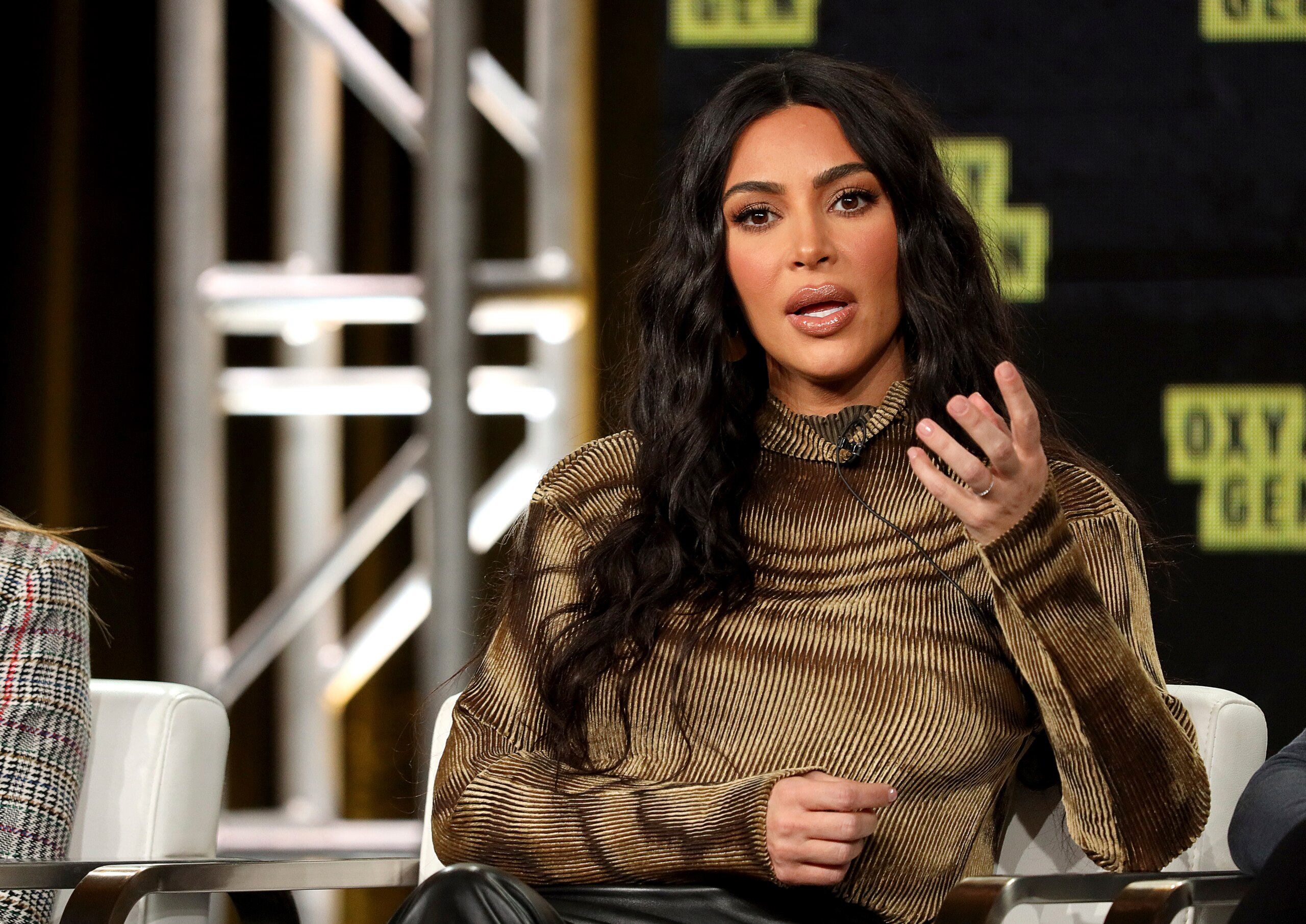 Kim Kardashian West speaks at the "Kim Kardashian West: The Justice Project" panel during the Oxygen TCA 2020 Winter Press Tour at the Langham Huntington, Saturday, Jan. 18, 2020, in Pasadena, Calif. (Photo by Willy Sanjuan/Invision/AP)