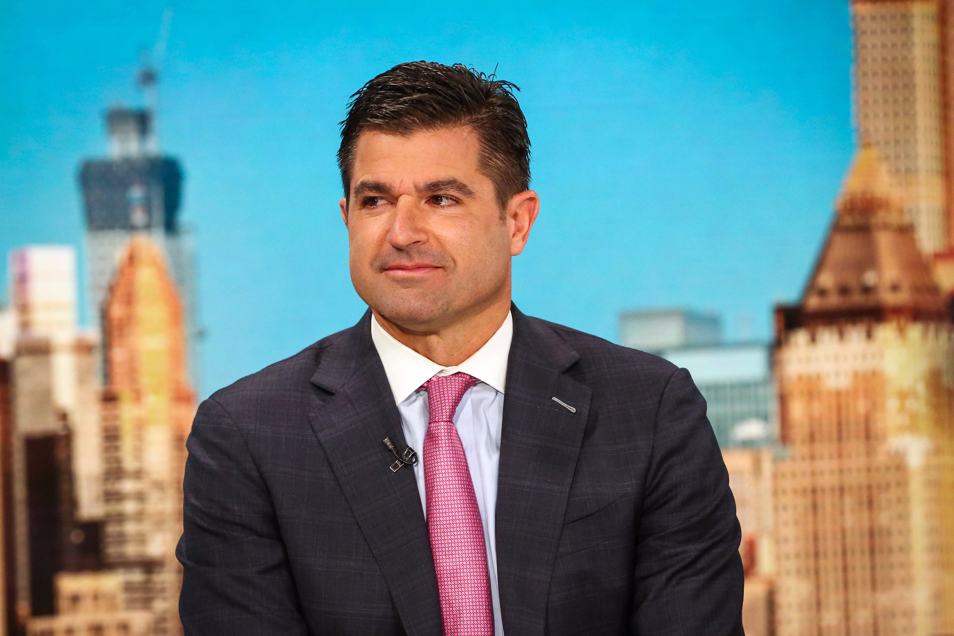 Scott O'Neil, chief executive officer of the Philadelphia 76ers Inc., smiles during a Bloomberg Television interview in New York, U.S., on Monday, Sept. 26, 2016. O'Neil discussed how the organization will apply its experience with sponsorship and digital marketing to a new entity, with the purchase and merger of two successful eSports teams becoming its first venture into the professional gaming world. Photographer: Christopher Goodney/Bloomberg via Getty Images