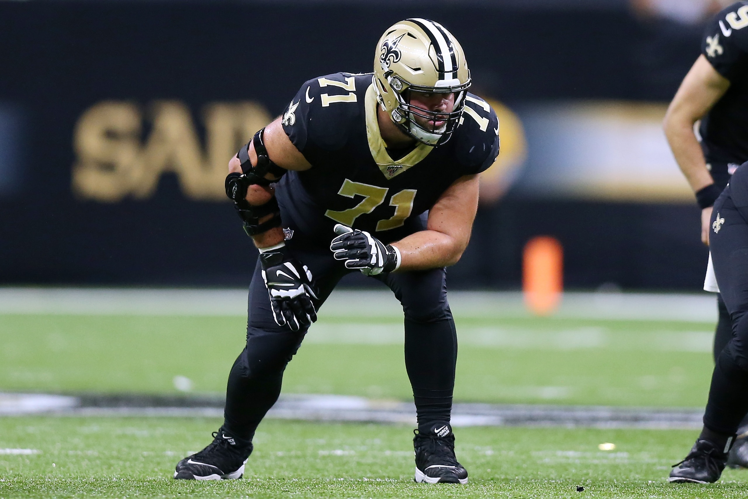 NEW ORLEANS, LOUISIANA - DECEMBER 16: Ryan Ramczyk #71 of the New Orleans Saints in action against the Indianapolis Colts during a game at the Mercedes Benz Superdome on December 16, 2019 in New Orleans, Louisiana. (Photo by Jonathan Bachman/Getty Images)